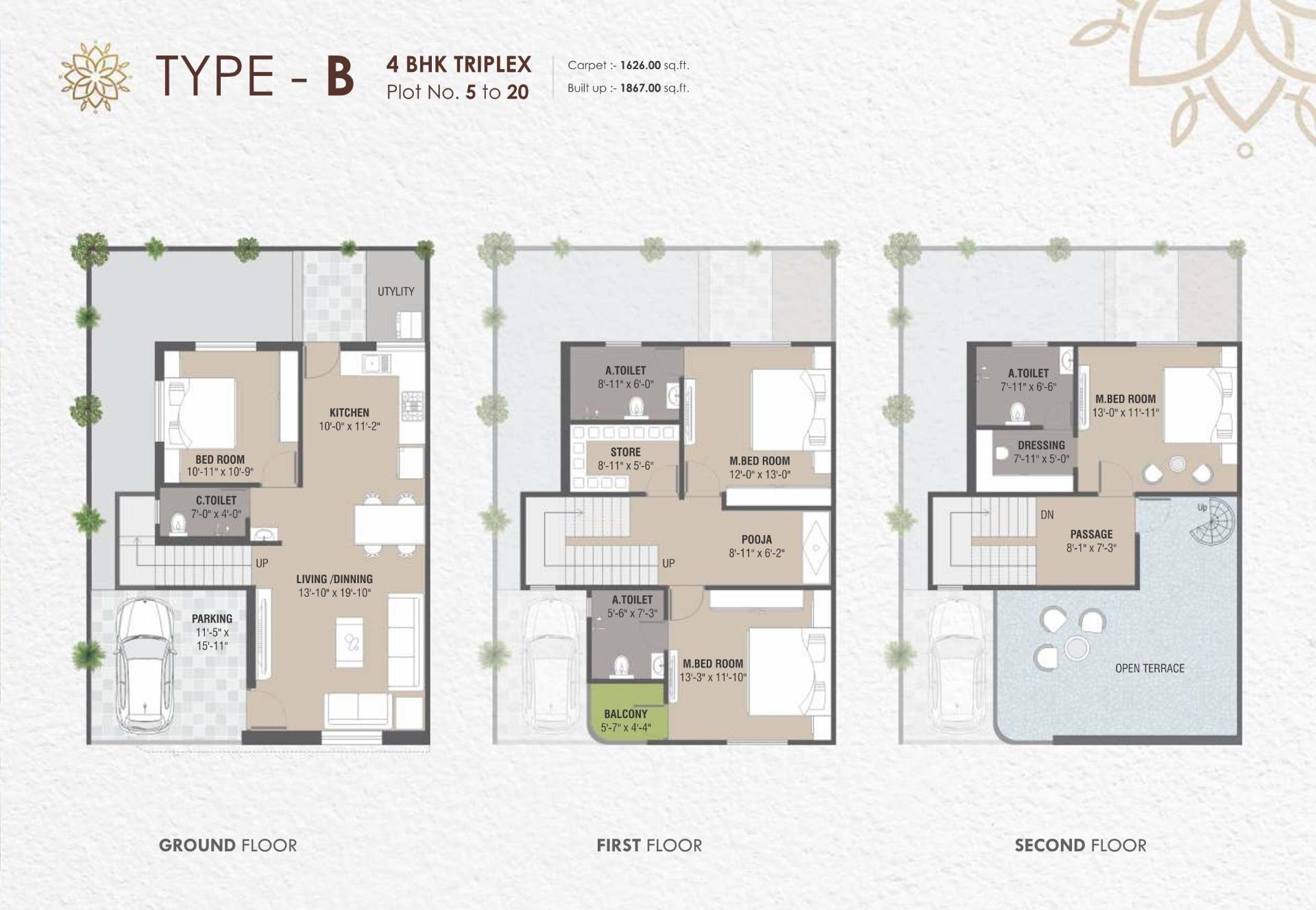 Layout of real estate project Maruti Villa located at Ankhol, Vadodara, Gujarat