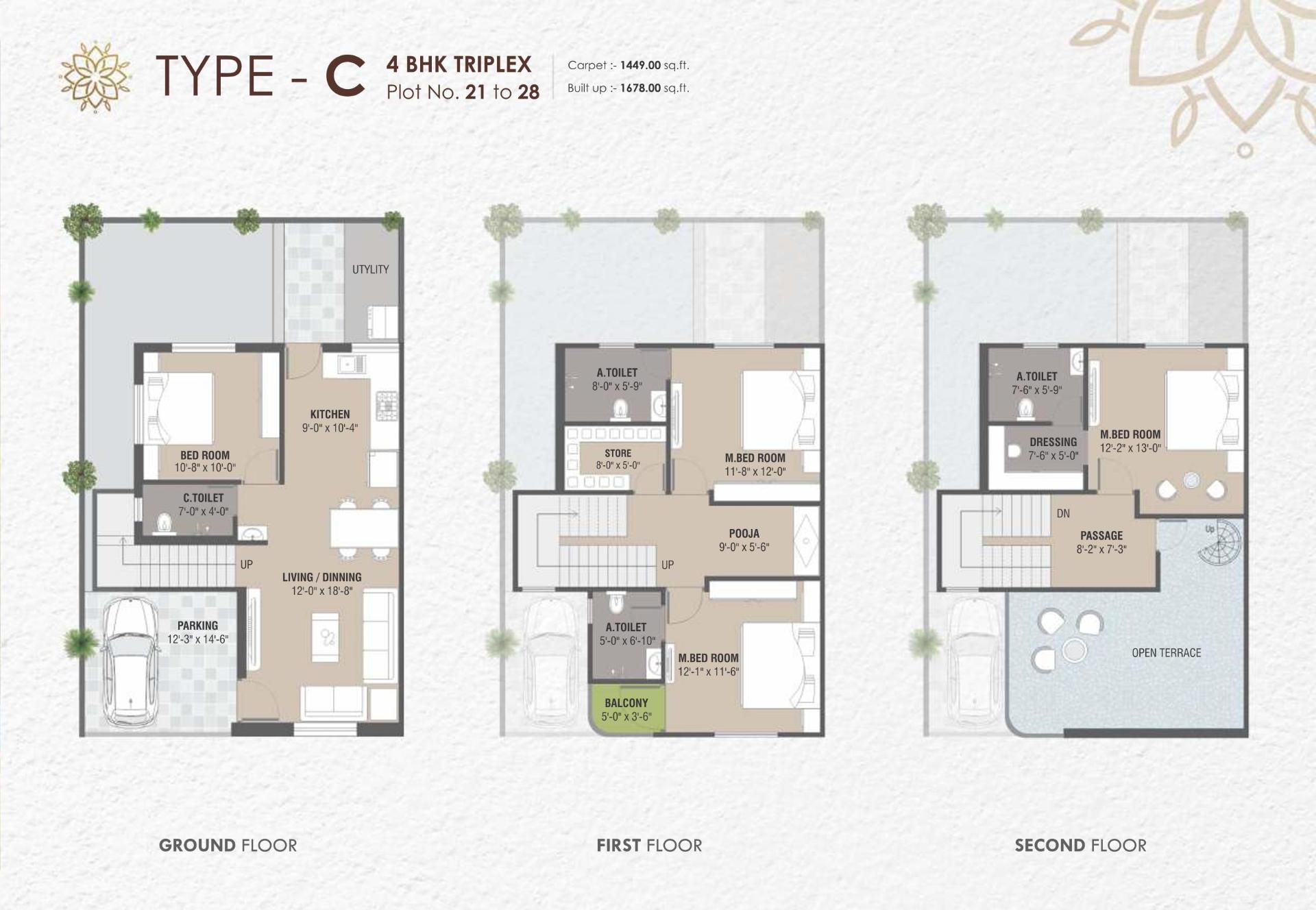 Layout of real estate project Maruti Villa located at Ankhol, Vadodara, Gujarat