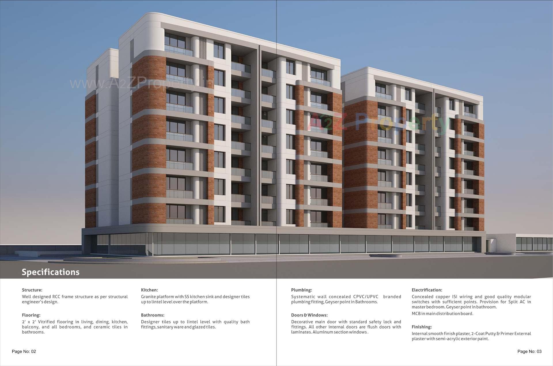 3D Elevation of real estate project Mattrix Aspire located at Atladra, Vadodara, Gujarat