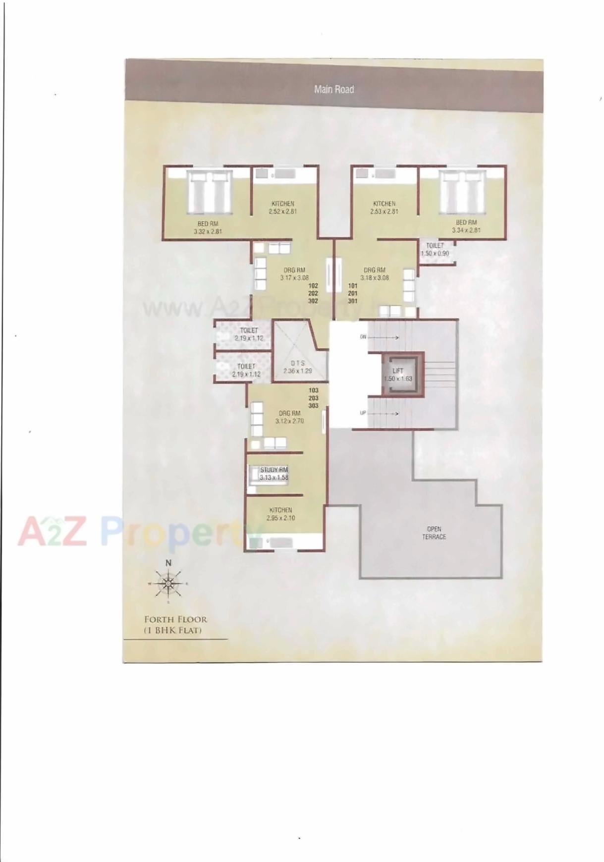 Layout of real estate project Mauli Residency located at Babajipura, Vadodara, Gujarat
