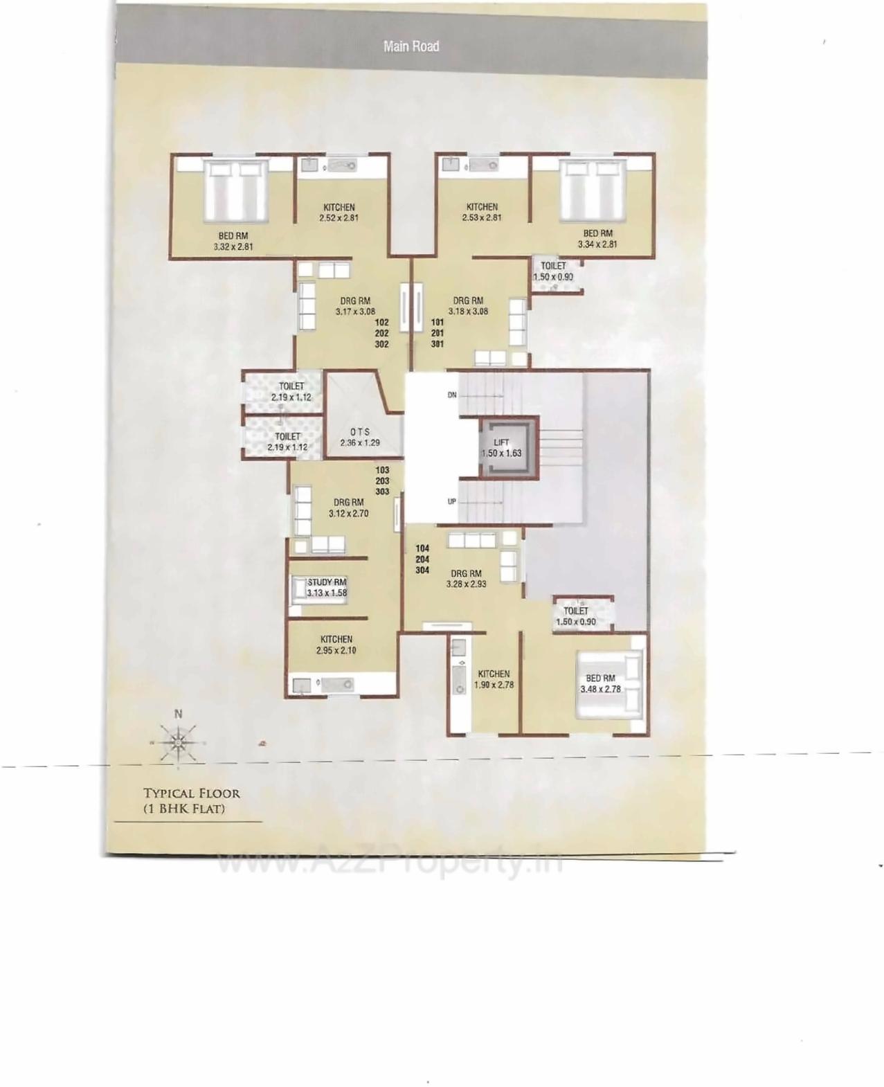 Layout of real estate project Mauli Residency located at Babajipura, Vadodara, Gujarat