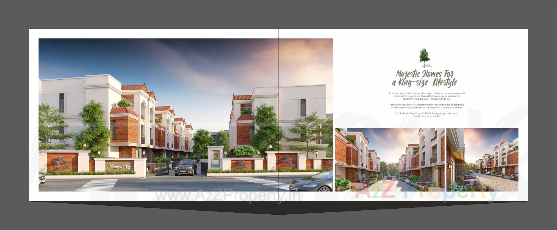 3D Elevation of real estate project Meadows located at Bill, Vadodara, Gujarat