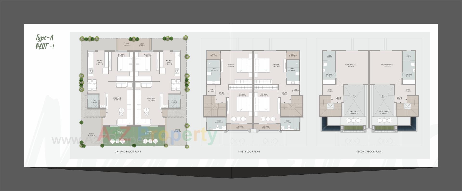 Layout of real estate project Meadows located at Bill, Vadodara, Gujarat