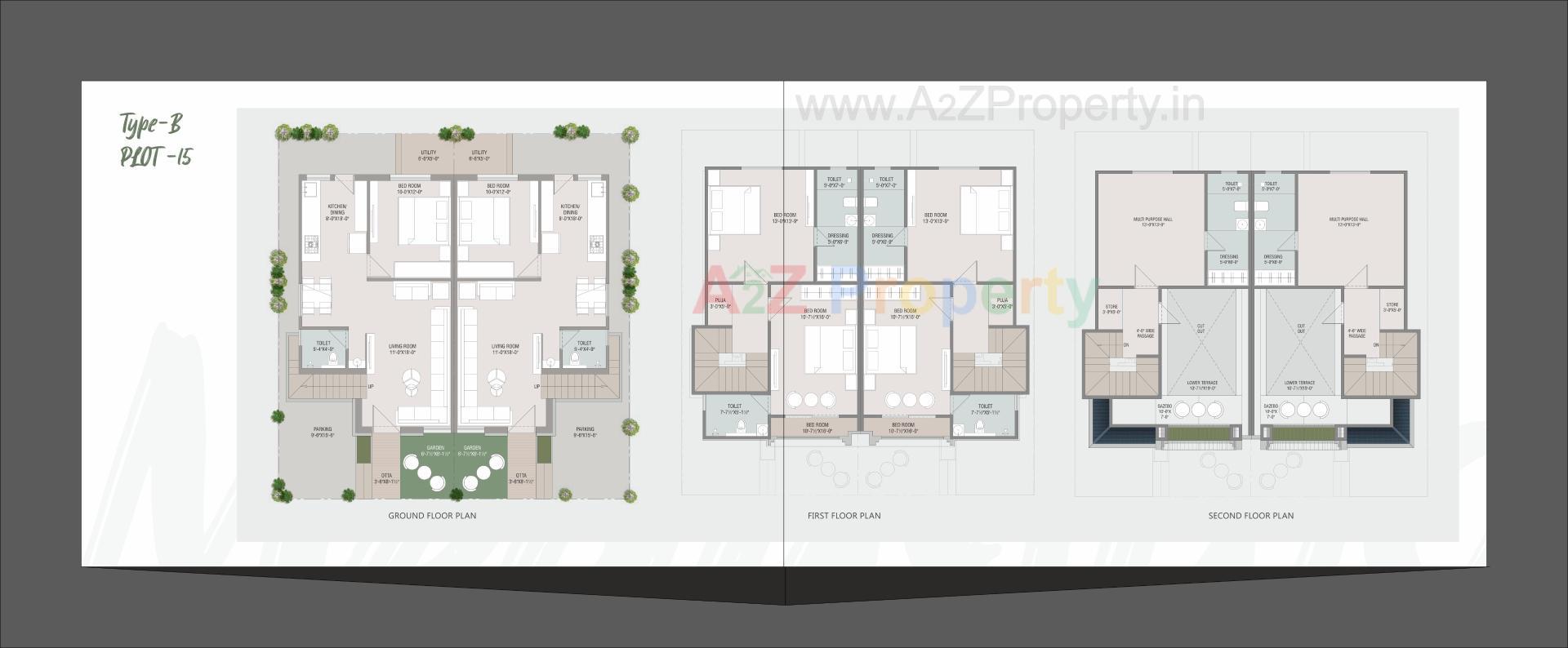 Layout of real estate project Meadows located at Bill, Vadodara, Gujarat
