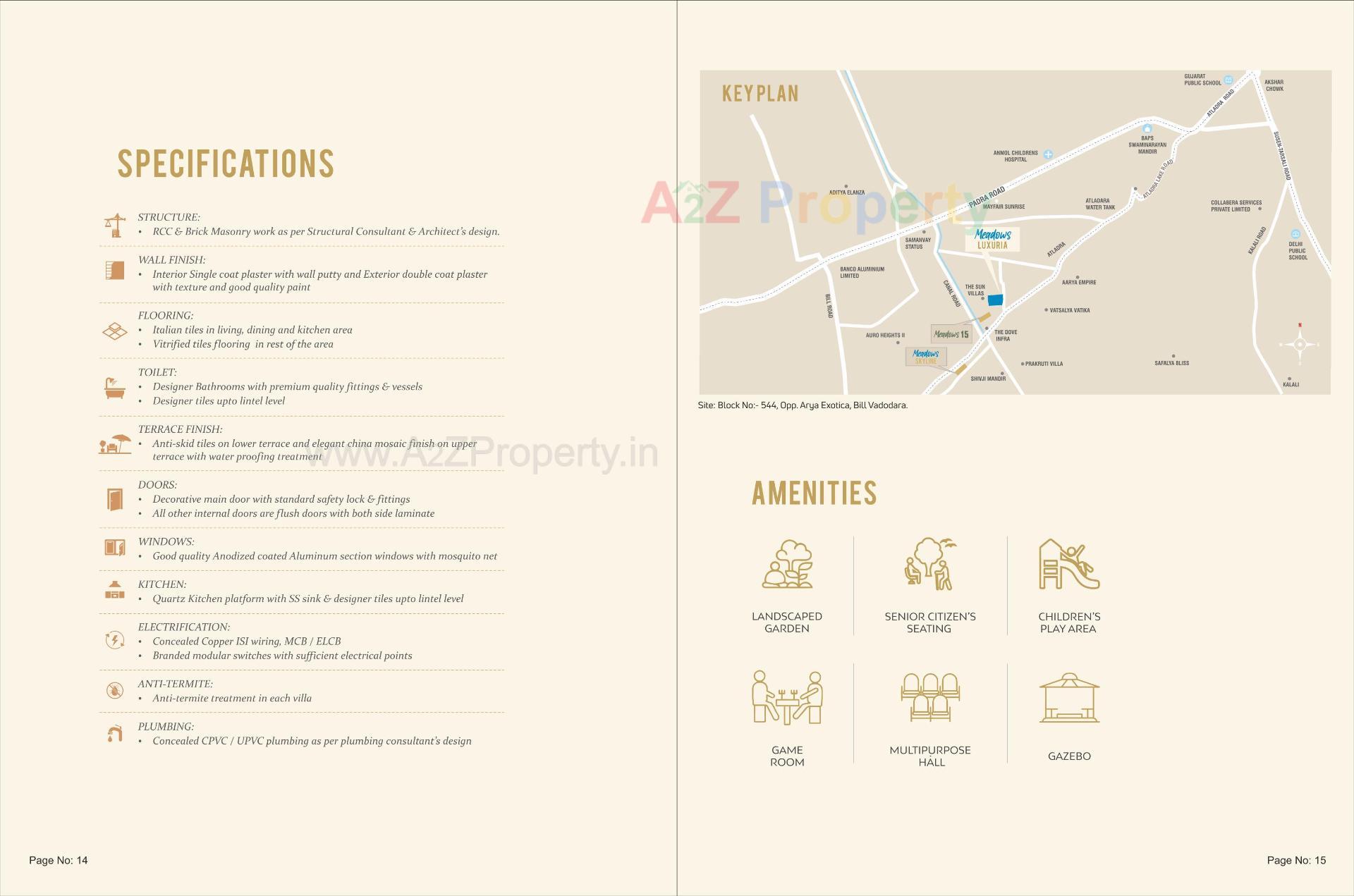  of real estate project Meadows Luxuria located at Bil, Vadodara, Gujarat