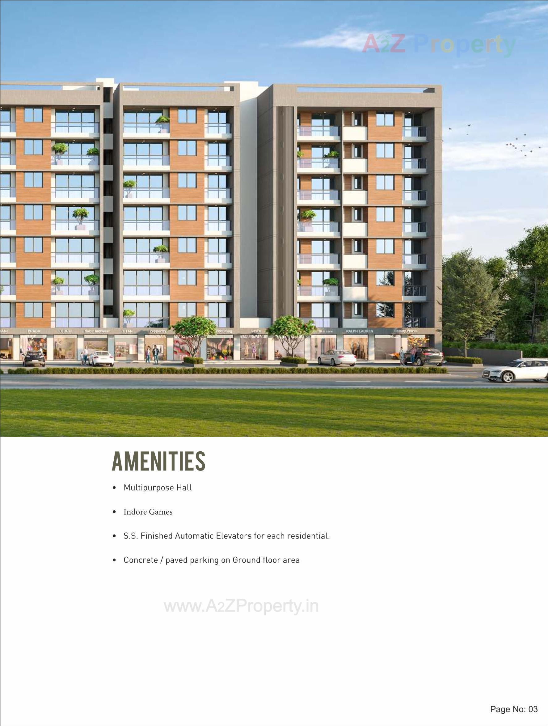 3D Elevation of real estate project Meadows Skyline located at Bill, Vadodara, Gujarat