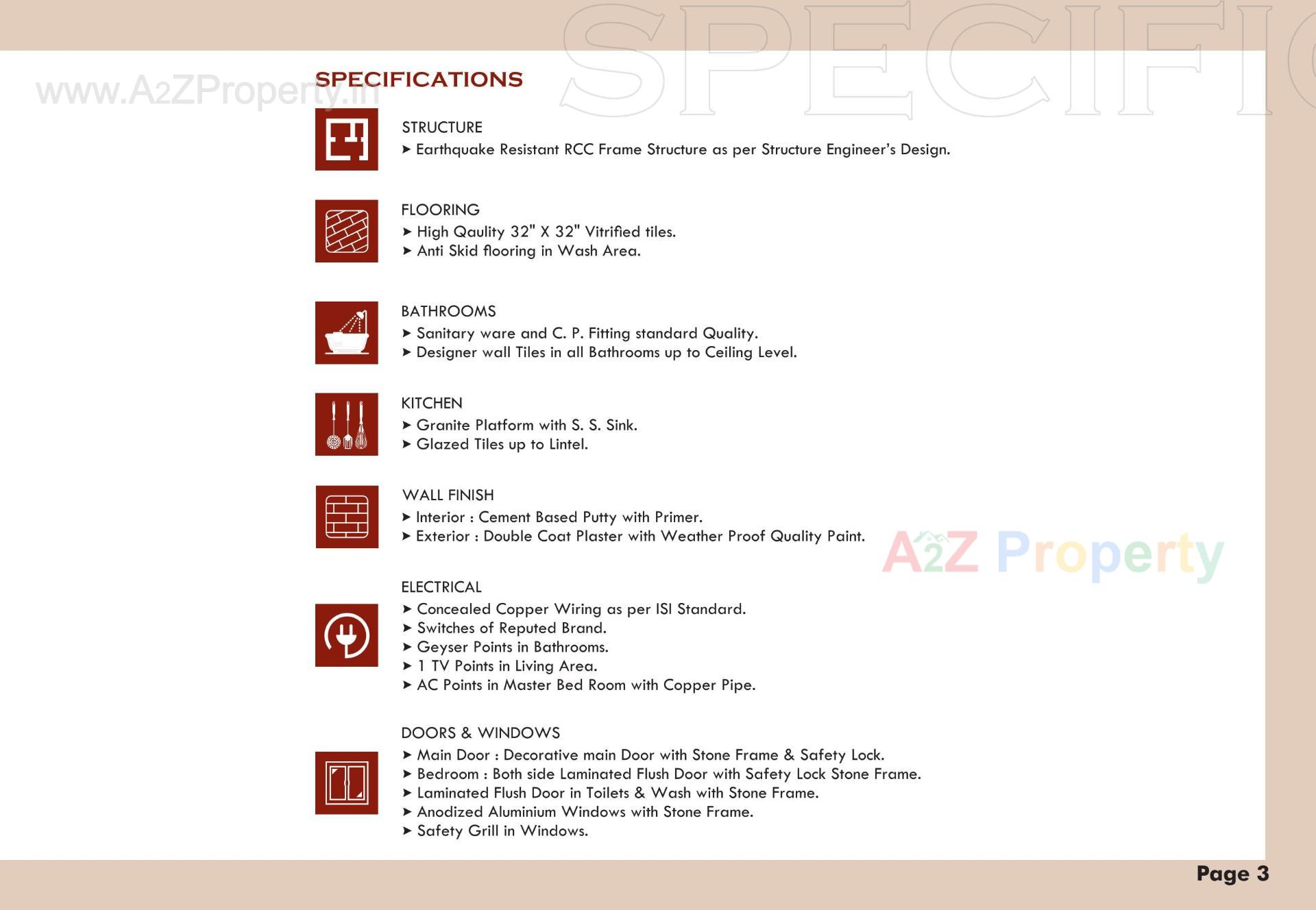  of real estate project Meena Heights Tower located at Tandalja, Vadodara, Gujarat