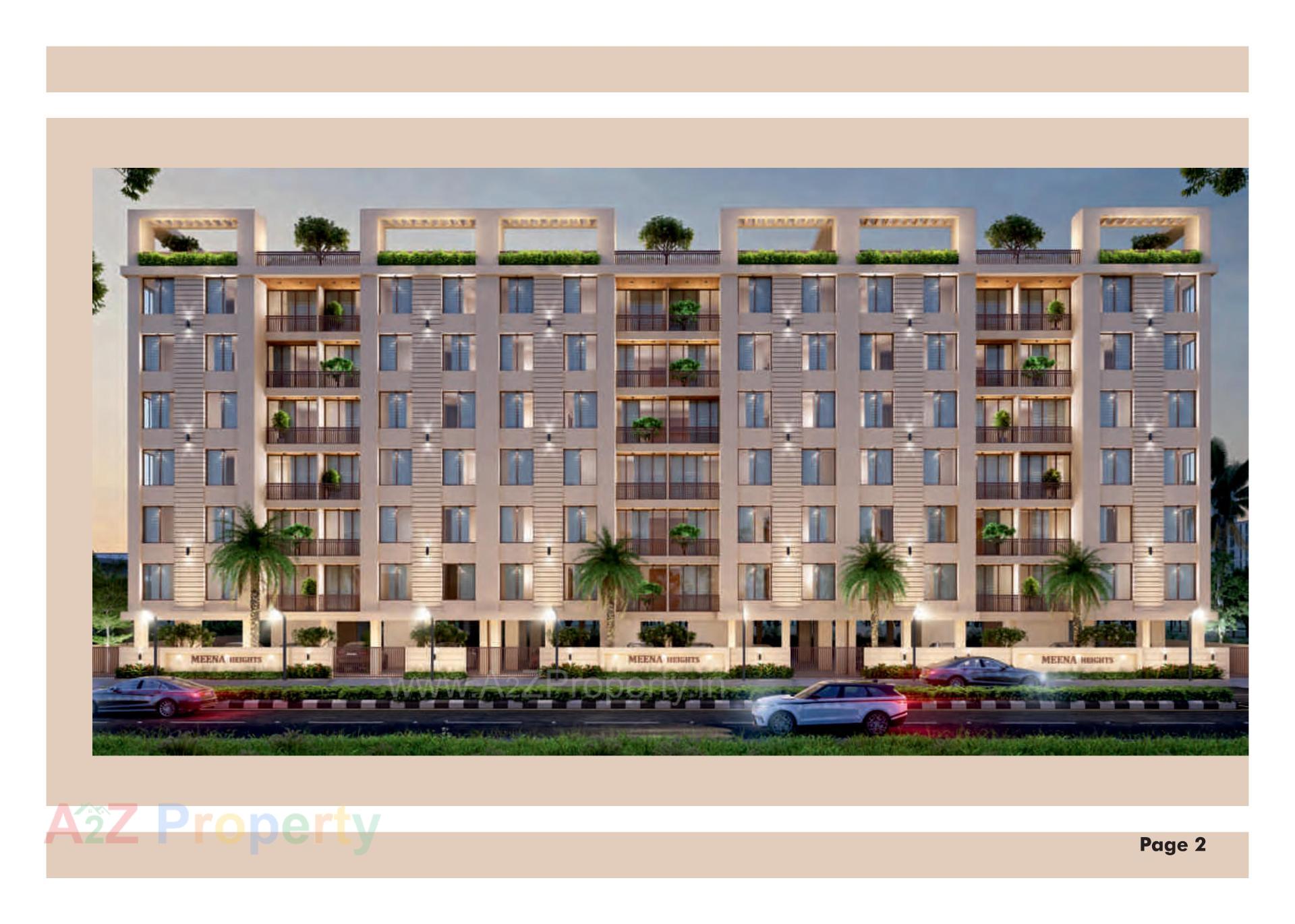 3D Elevation of real estate project Meena Heights (tower D) located at Tandalja, Vadodara, Gujarat
