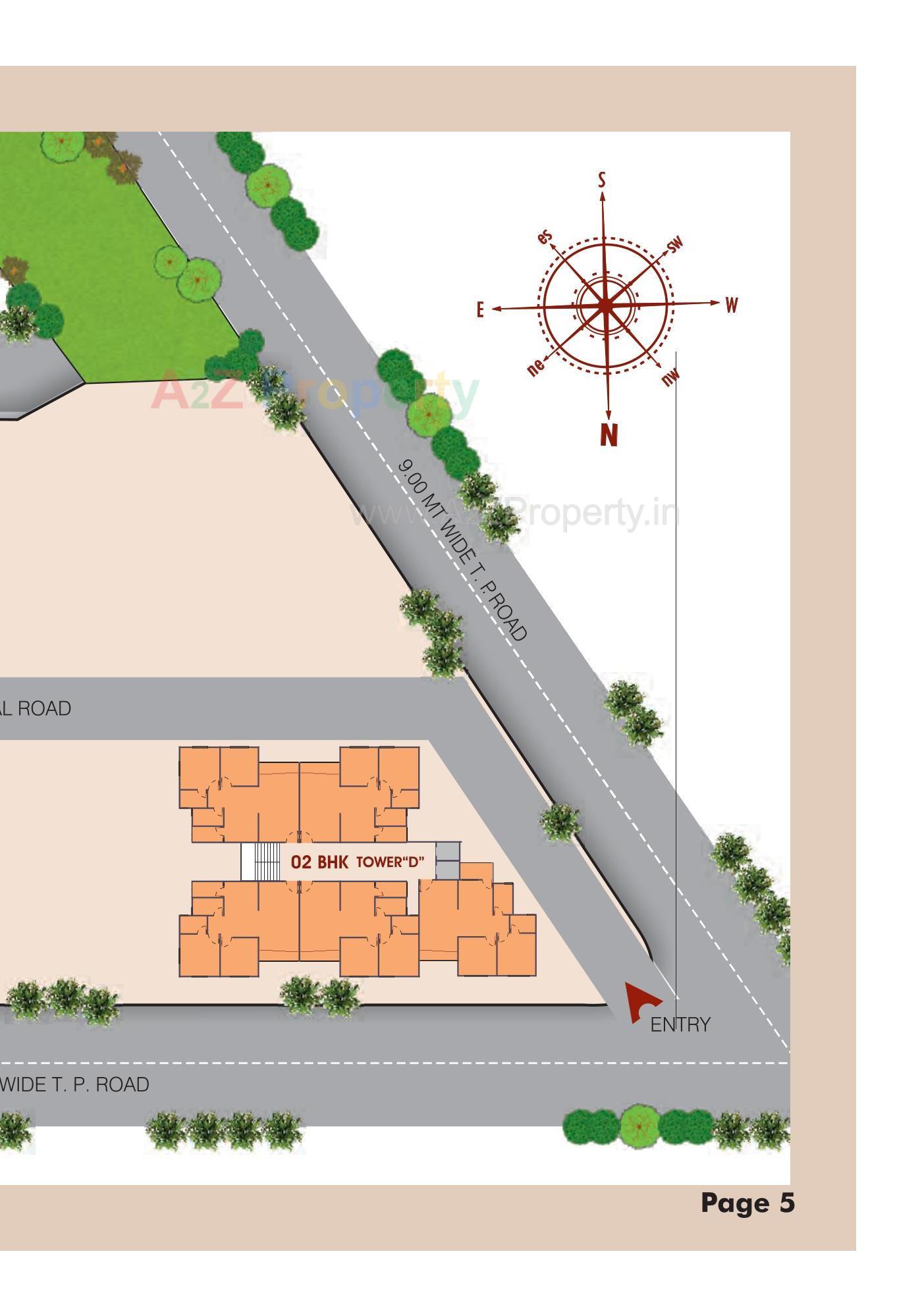 Layout of real estate project Meena Heights (tower D) located at Tandalja, Vadodara, Gujarat