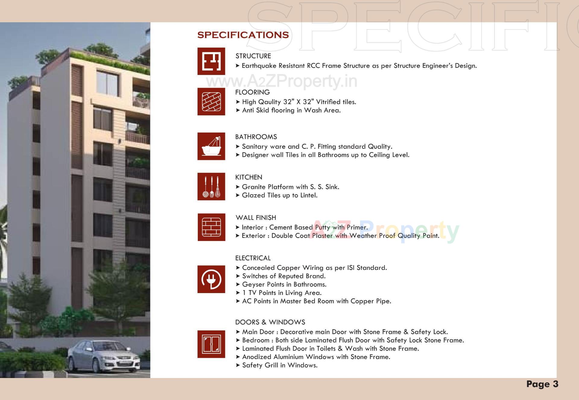  of real estate project Meena Heights Tower located at Tandalja, Vadodara, Gujarat