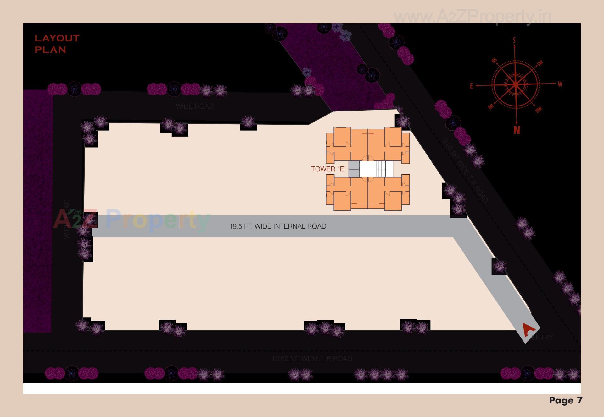 Layout of real estate project Meena Heights Tower located at Tandalja, Vadodara, Gujarat