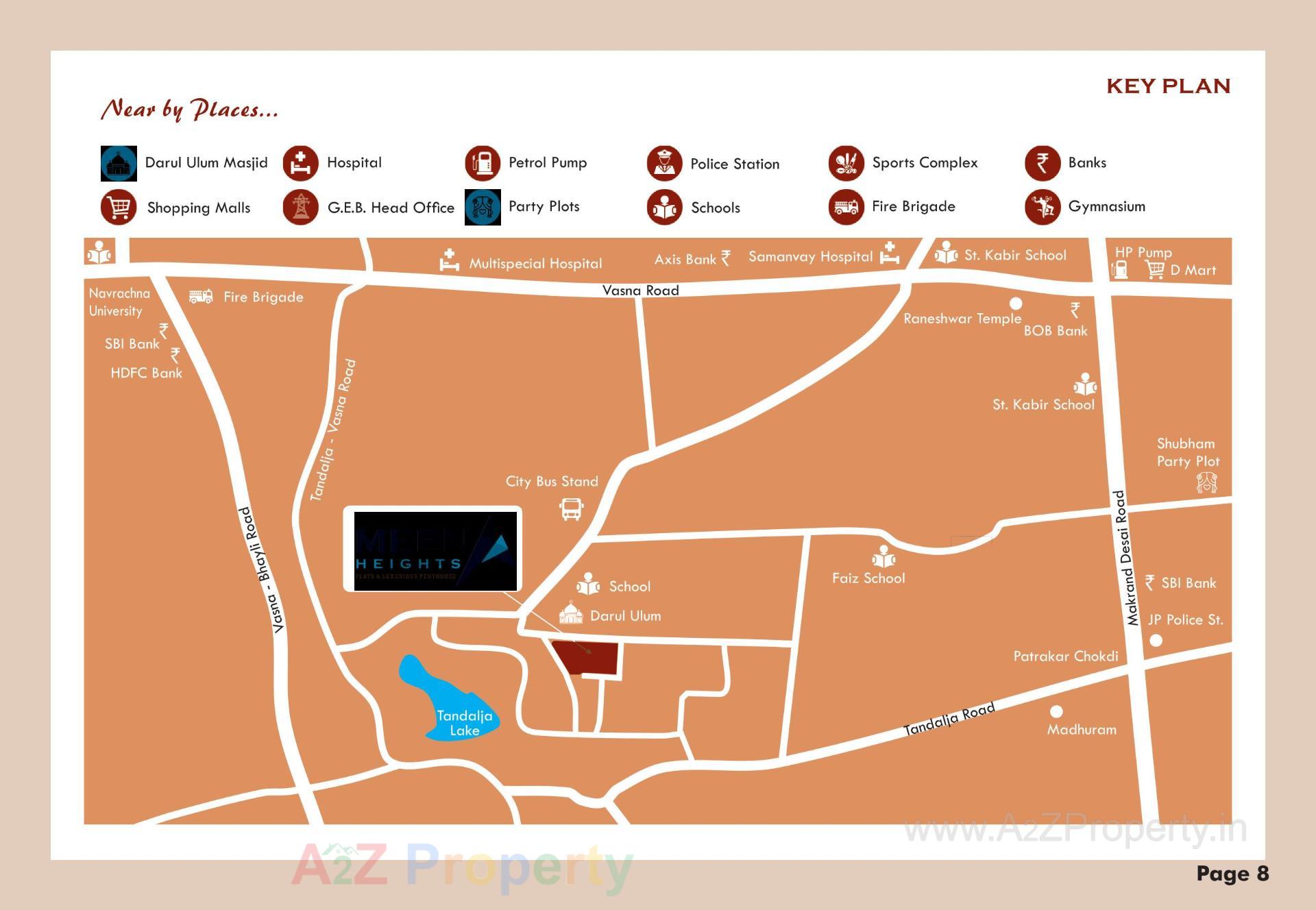  of real estate project Meena Heights Tower located at Tandalja, Vadodara, Gujarat