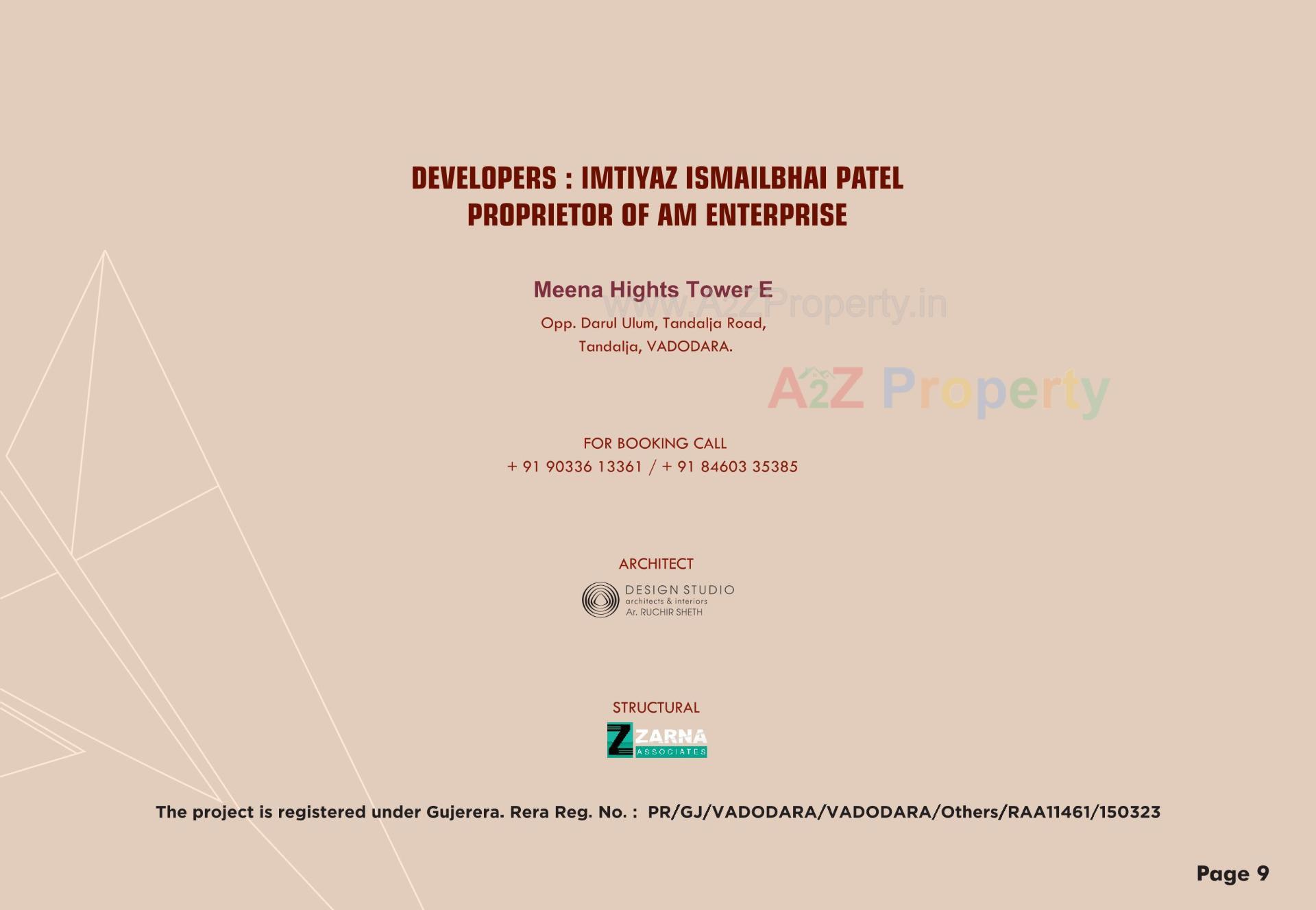  of real estate project Meena Heights Tower located at Tandalja, Vadodara, Gujarat