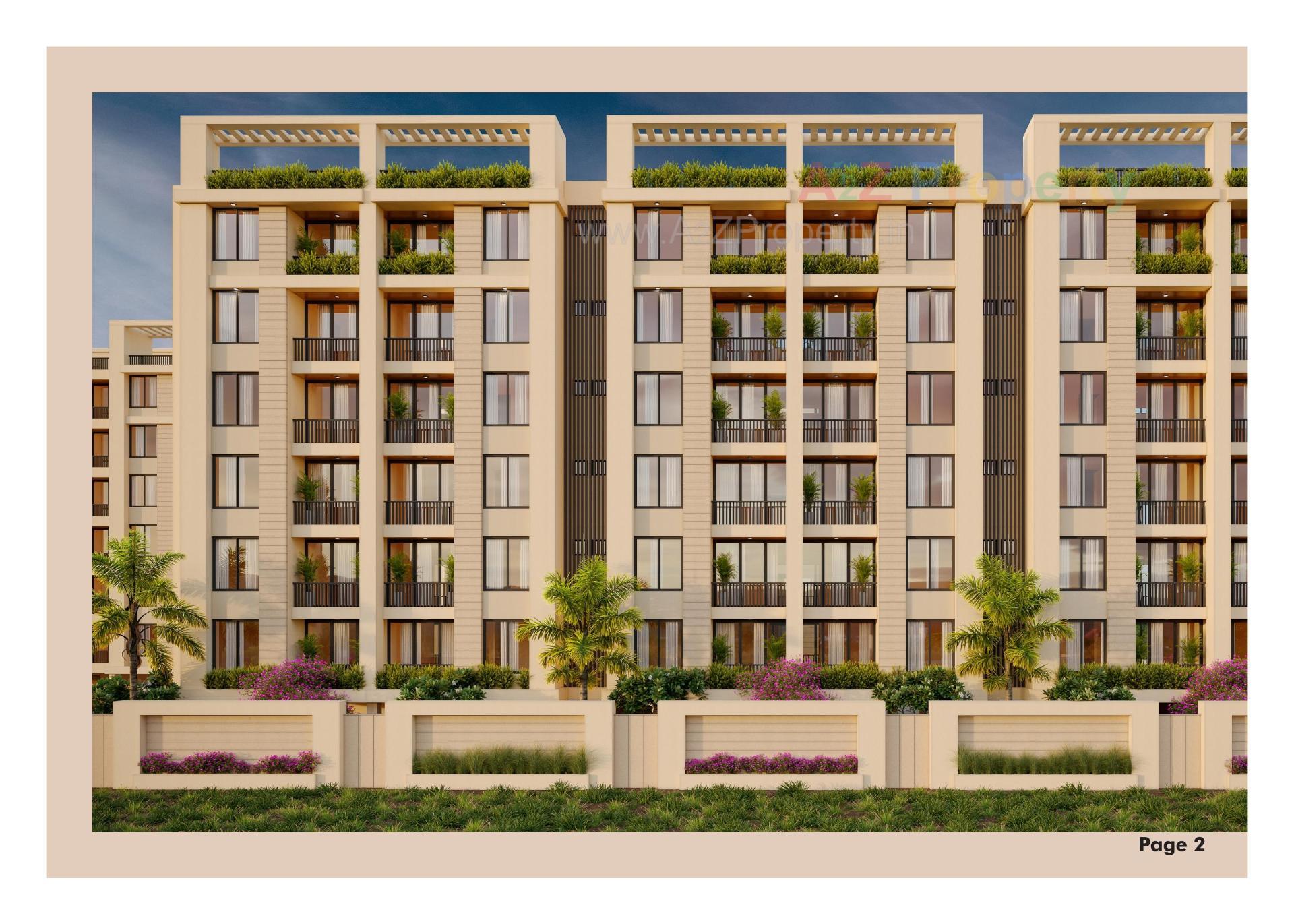 3D Elevation of real estate project Meena Heights Tower located at Tandalja, Vadodara, Gujarat