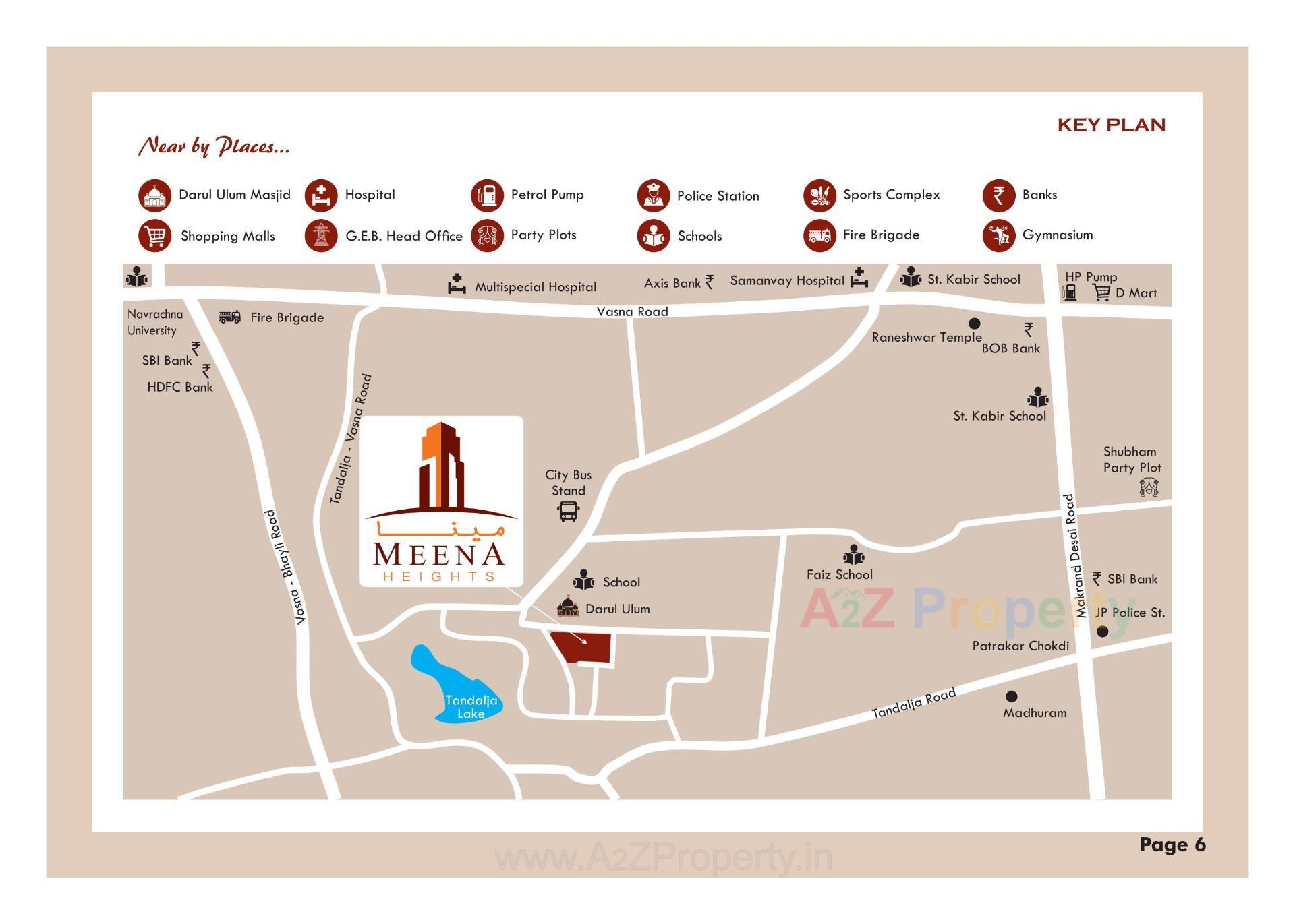  of real estate project Meena Heights Tower located at Tandalja, Vadodara, Gujarat
