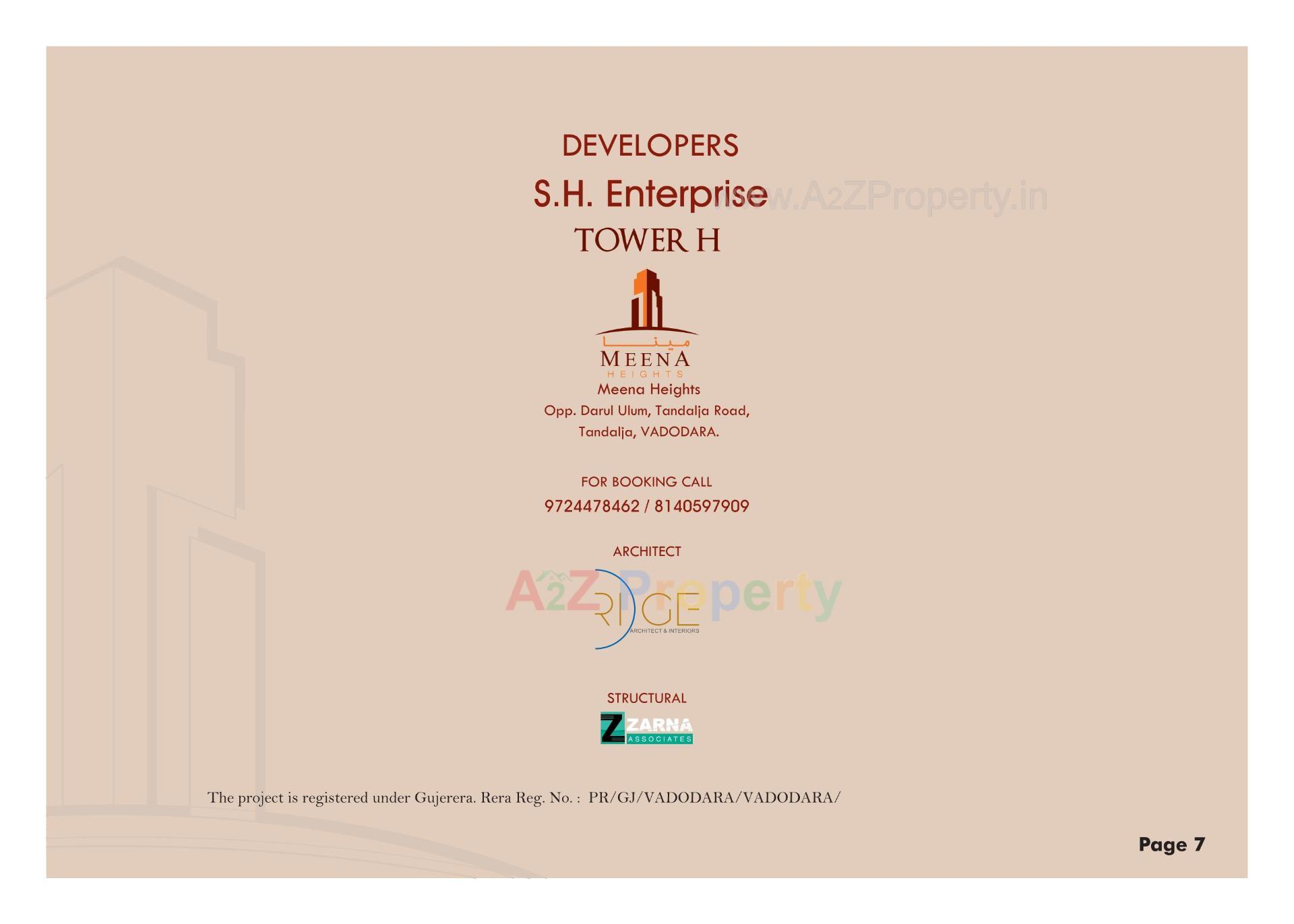  of real estate project Meena Heights Tower located at Tandalja, Vadodara, Gujarat