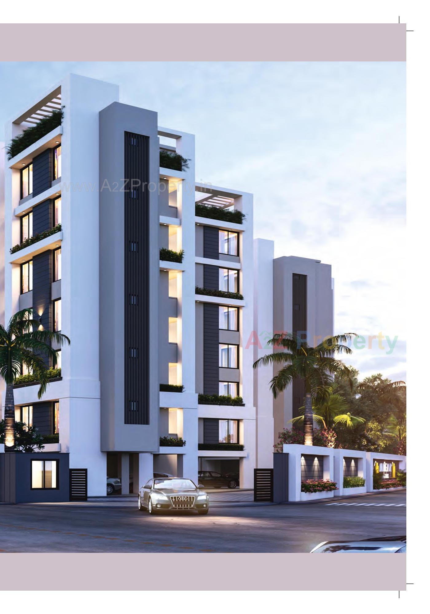 3D Elevation of real estate project Meena Heights located at Tandalja, Vadodara, Gujarat
