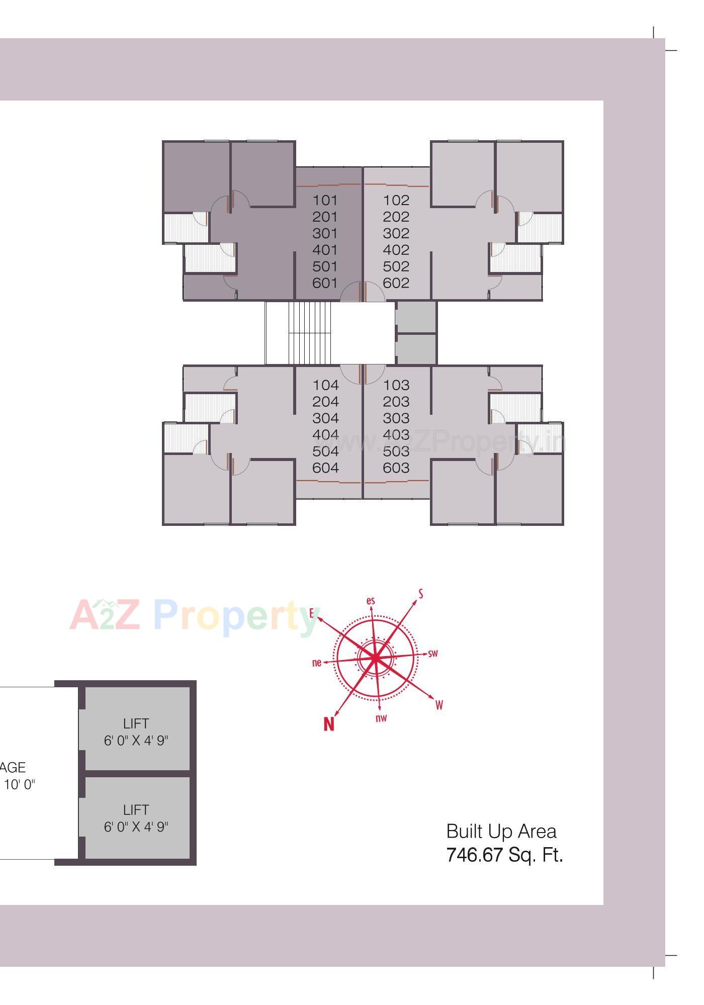 Layout of real estate project Meena Heights located at Tandalja, Vadodara, Gujarat