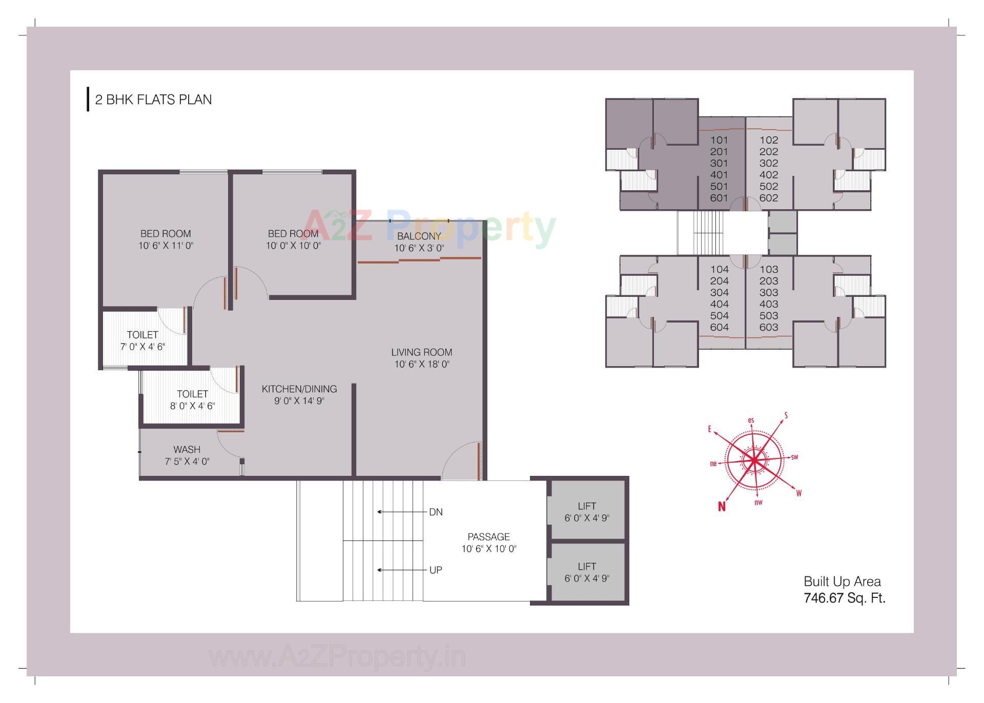 Layout of real estate project Meena Heights located at Tandalja, Vadodara, Gujarat