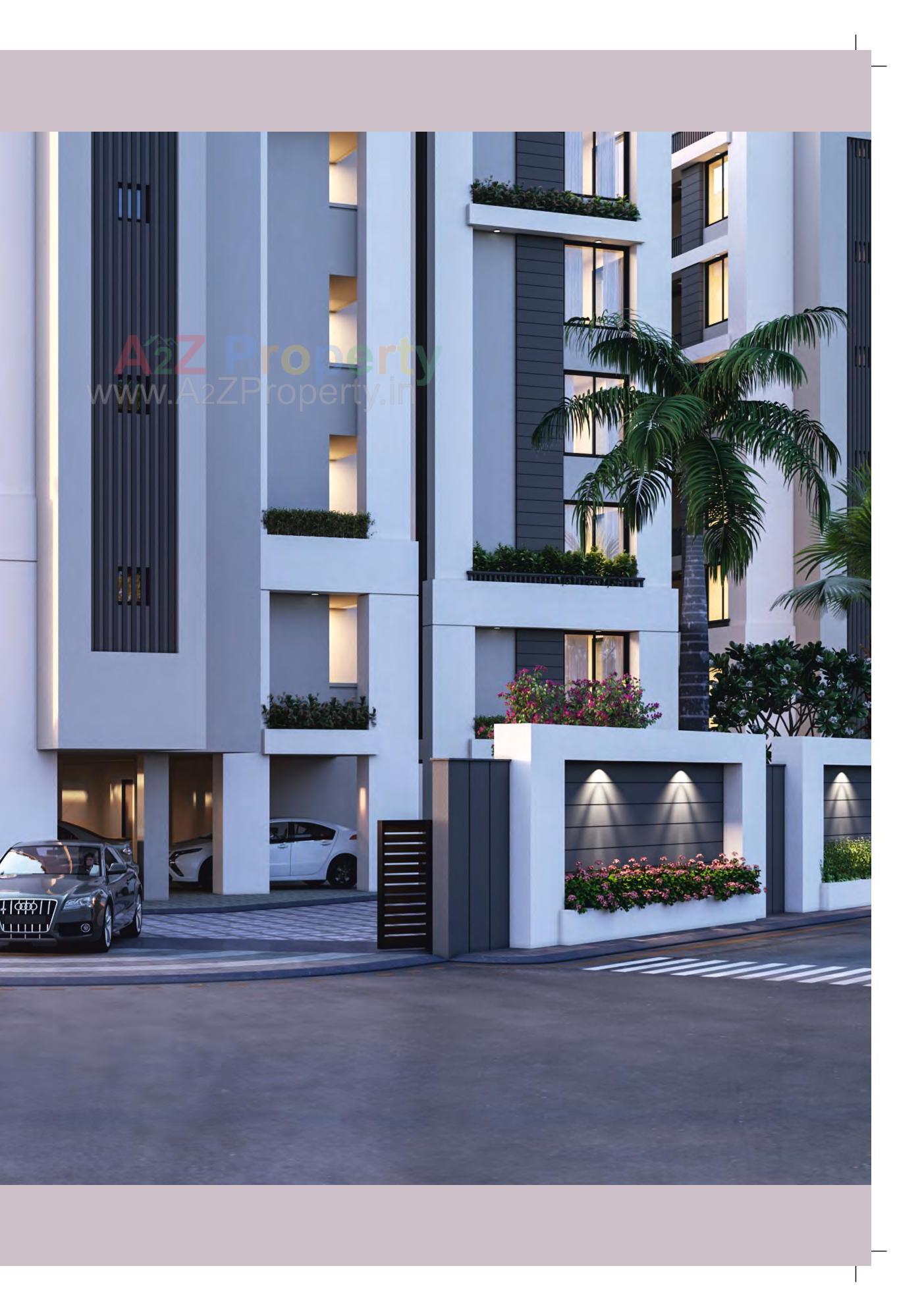 3D Elevation of real estate project Meena Heights located at Tandalja, Vadodara, Gujarat