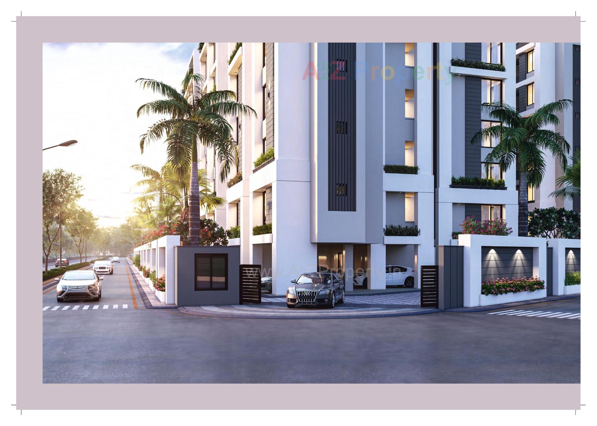 3D Elevation of real estate project Meena Heights located at Tandalja, Vadodara, Gujarat