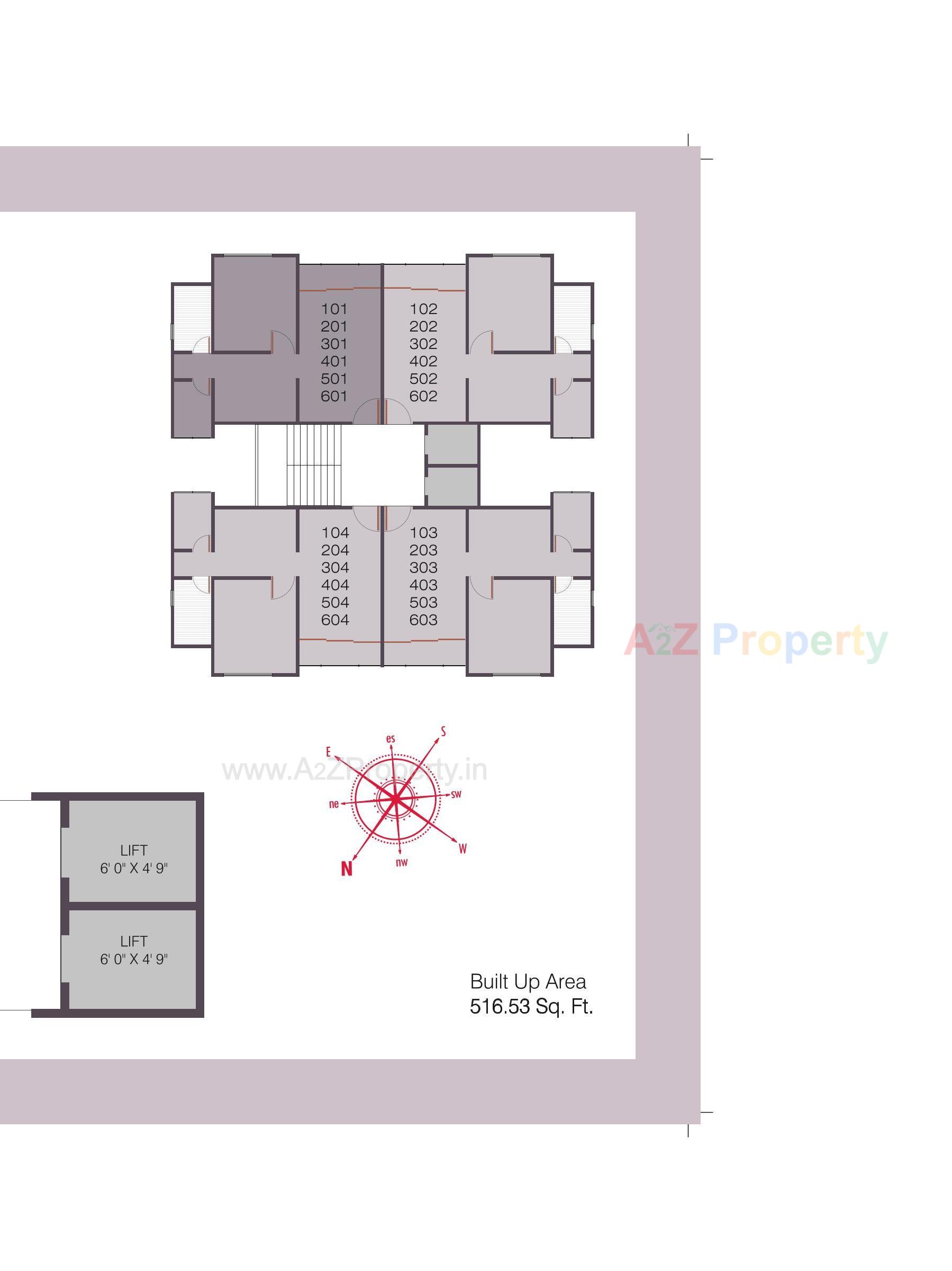 Layout of real estate project Meena Heights located at Tandalja, Vadodara, Gujarat