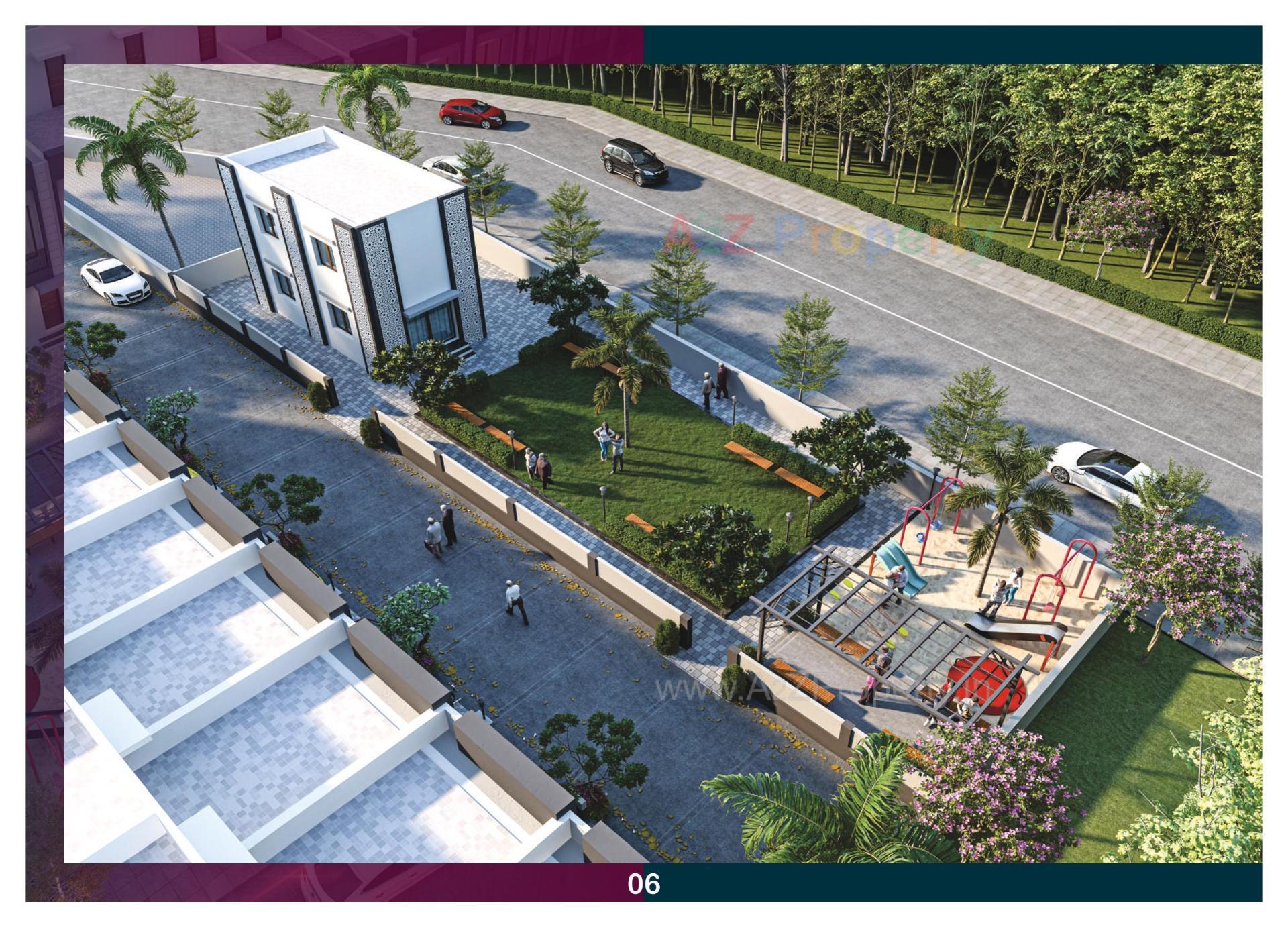 3D Elevation of real estate project Meera 58 Duplex located at Padra, Vadodara, Gujarat