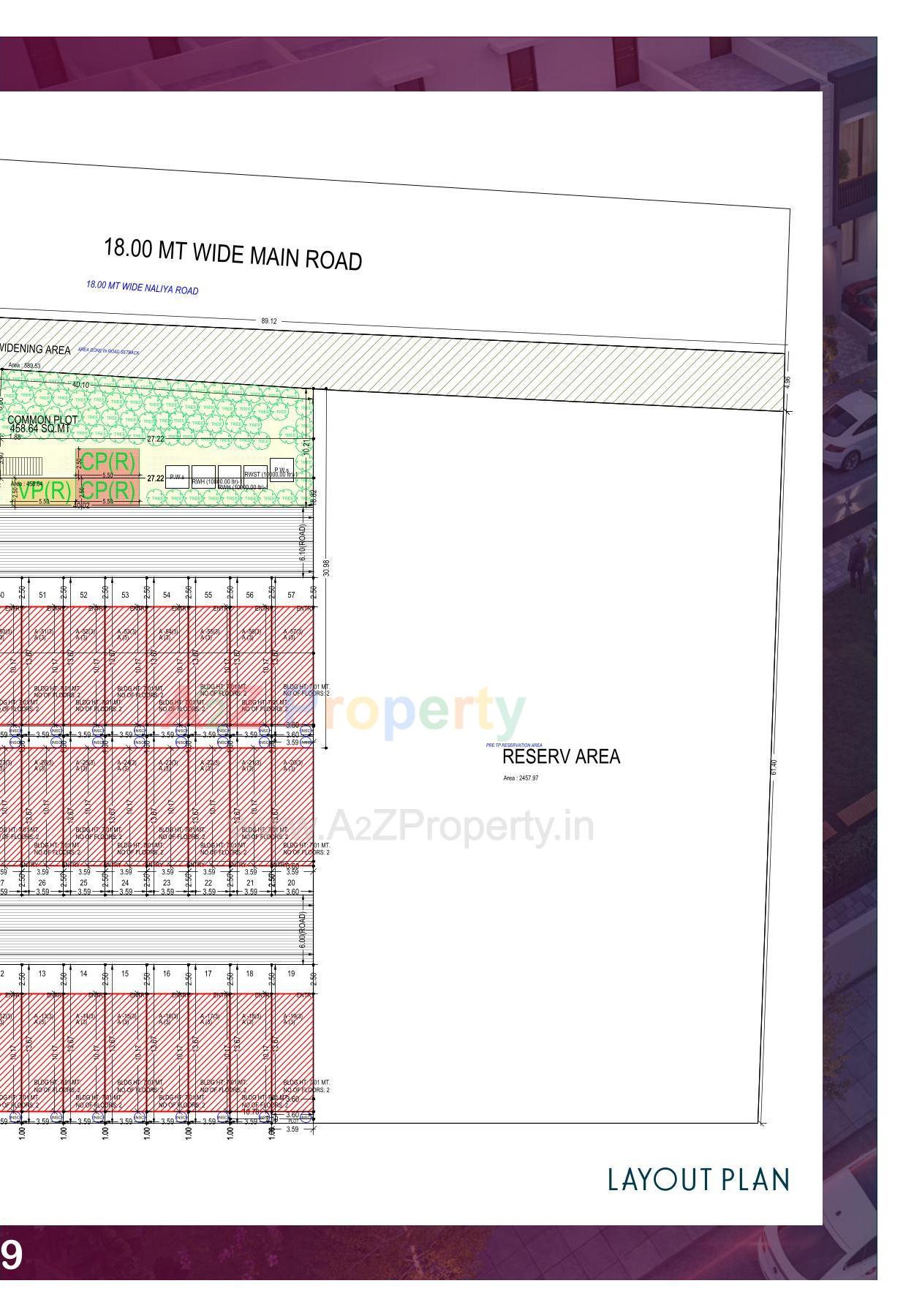 Layout of real estate project Meera 58 Duplex located at Padra, Vadodara, Gujarat