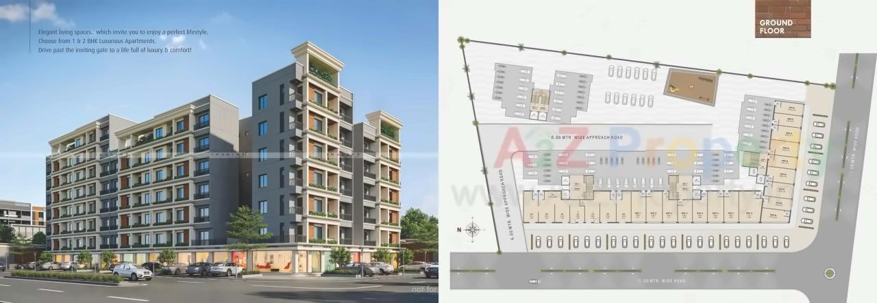 Layout of real estate project Meet Residency located at Vadodara, Vadodara, Gujarat