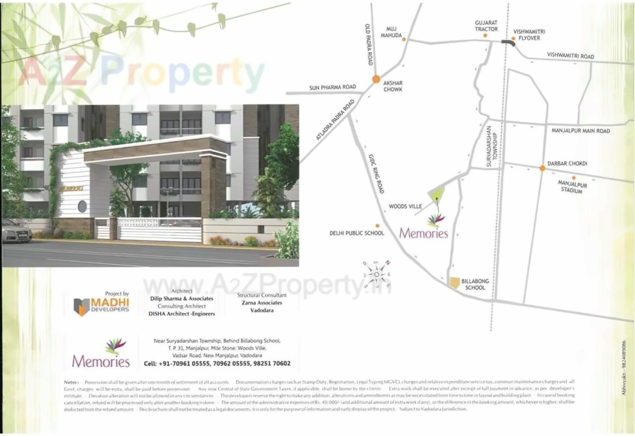  of real estate project Memories located at Vadsar, Vadodara, Gujarat