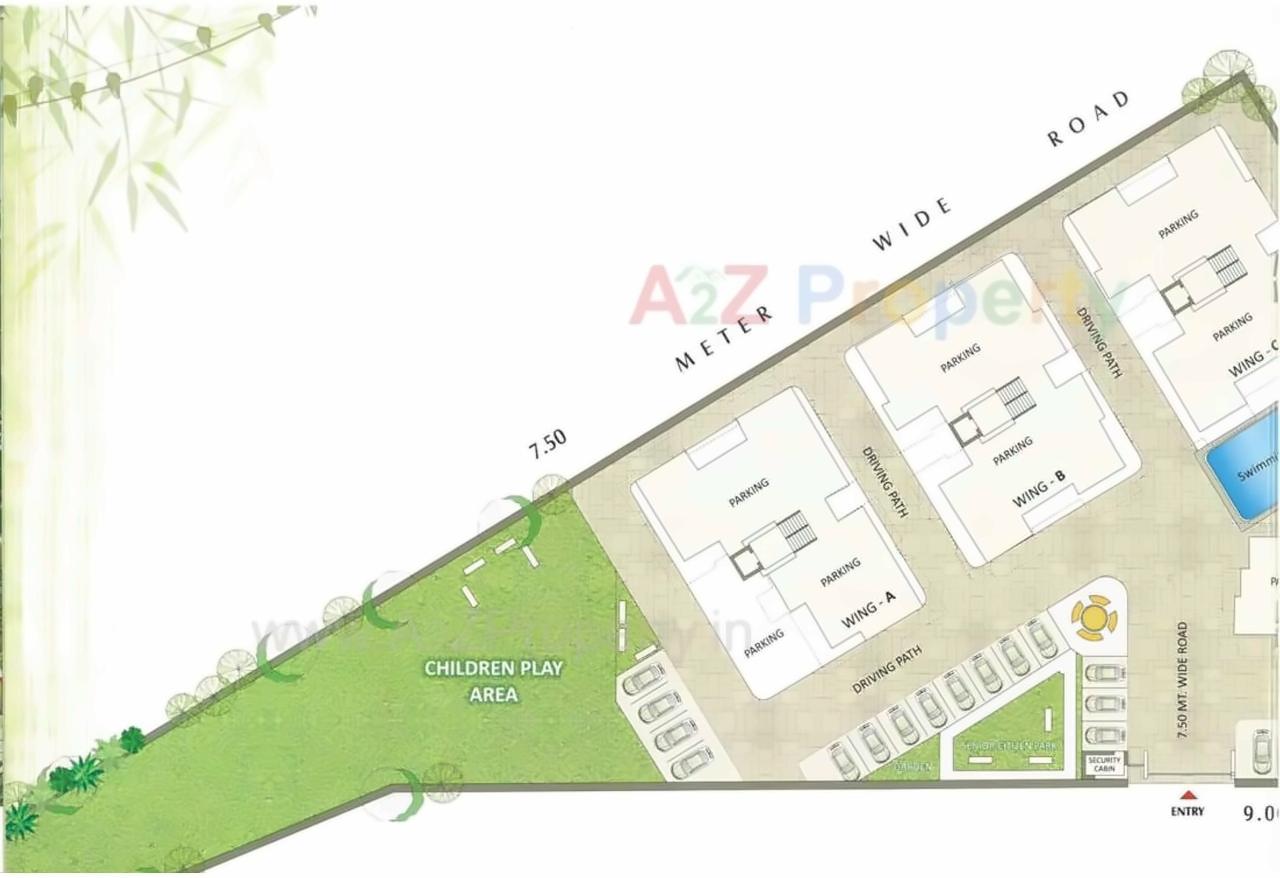 Layout of real estate project Memories located at Vadsar, Vadodara, Gujarat