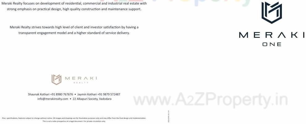 of real estate project Meraki One located at Kasba, Vadodara, Gujarat