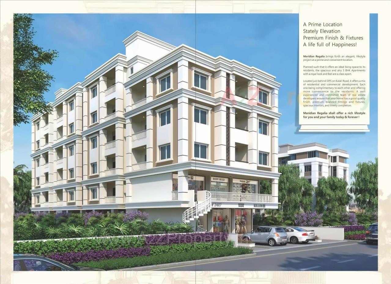 3D Elevation of real estate project Meridian Regalia located at Atladara, Vadodara, Gujarat