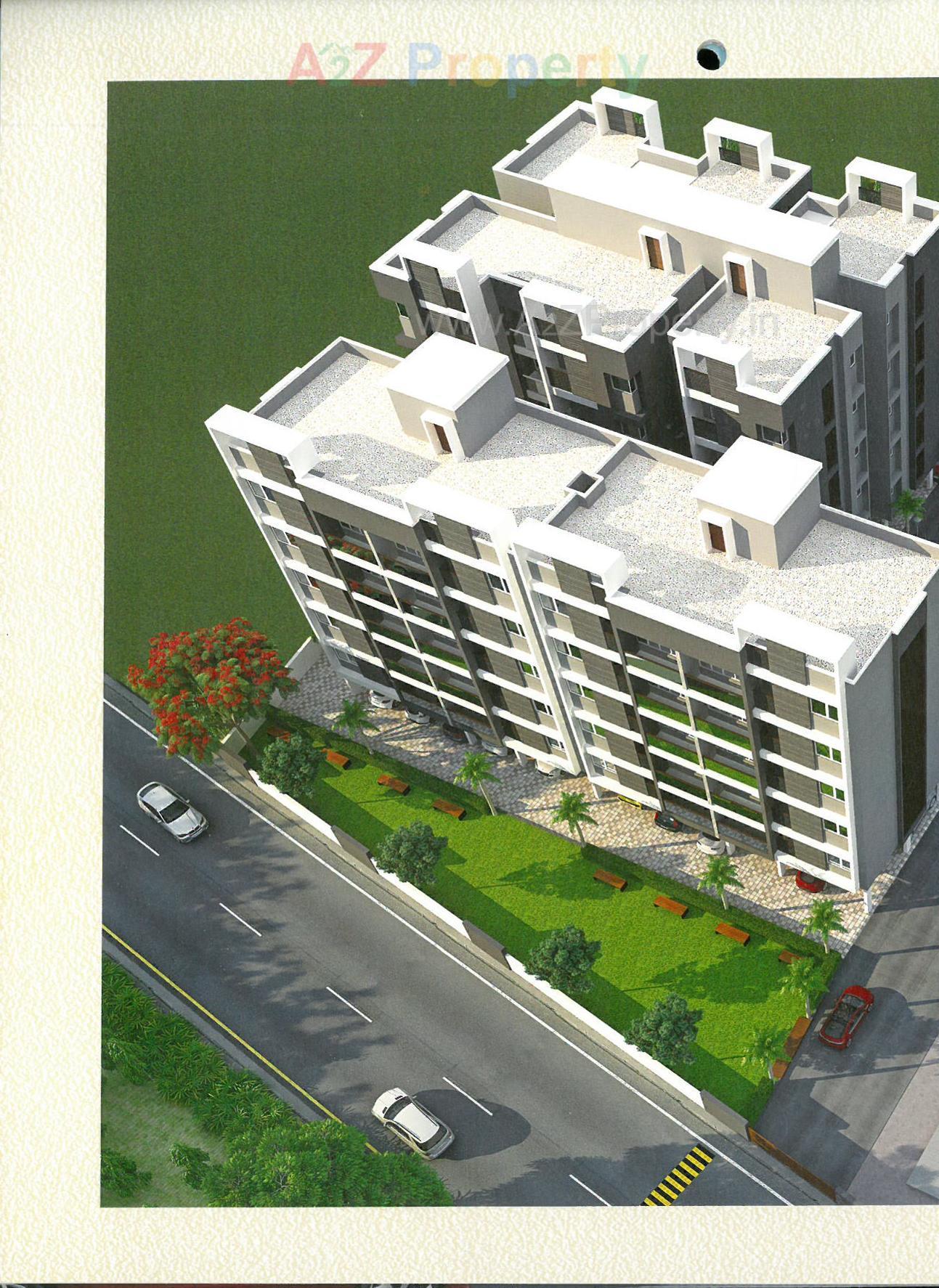 3D Elevation of real estate project Miran Residency located at Tandalaja, Vadodara, Gujarat