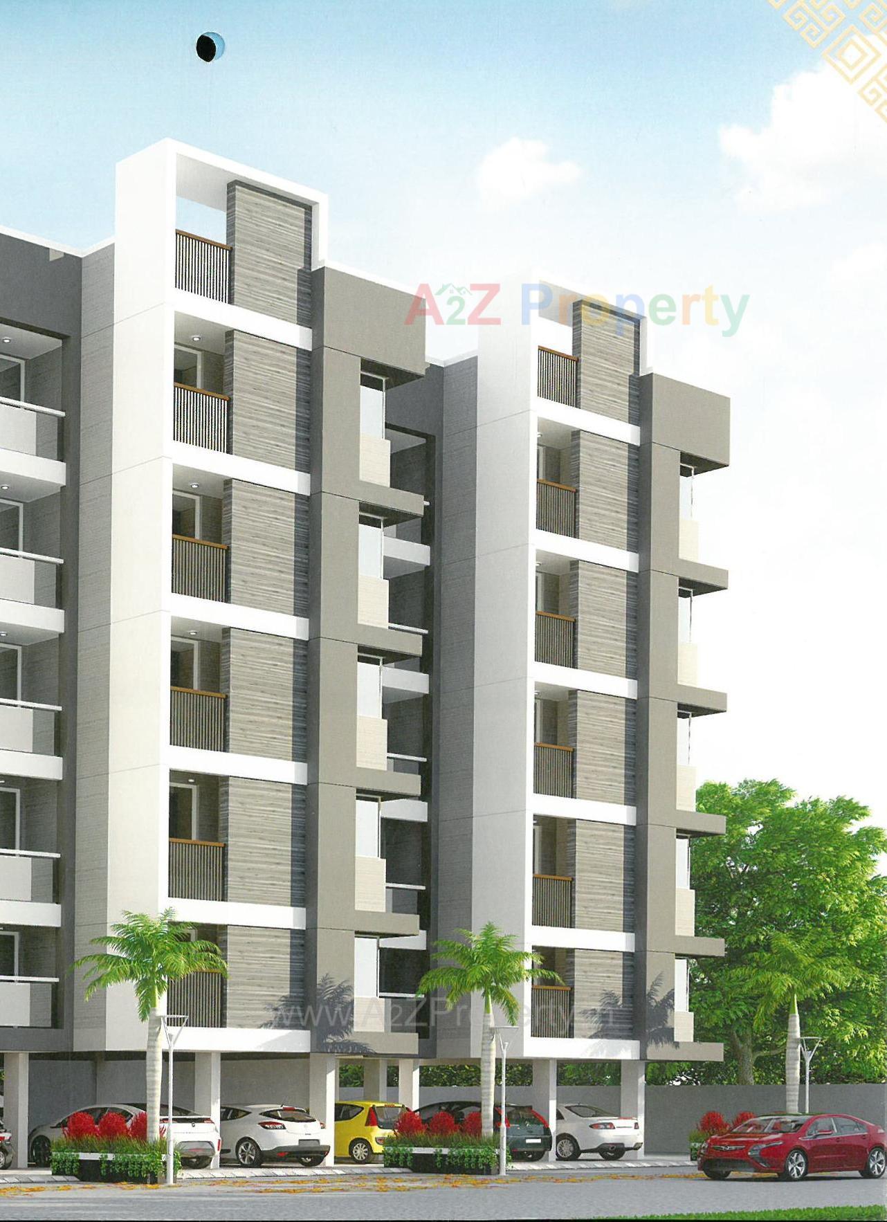 3D Elevation of real estate project Miran Residency located at Tandalaja, Vadodara, Gujarat