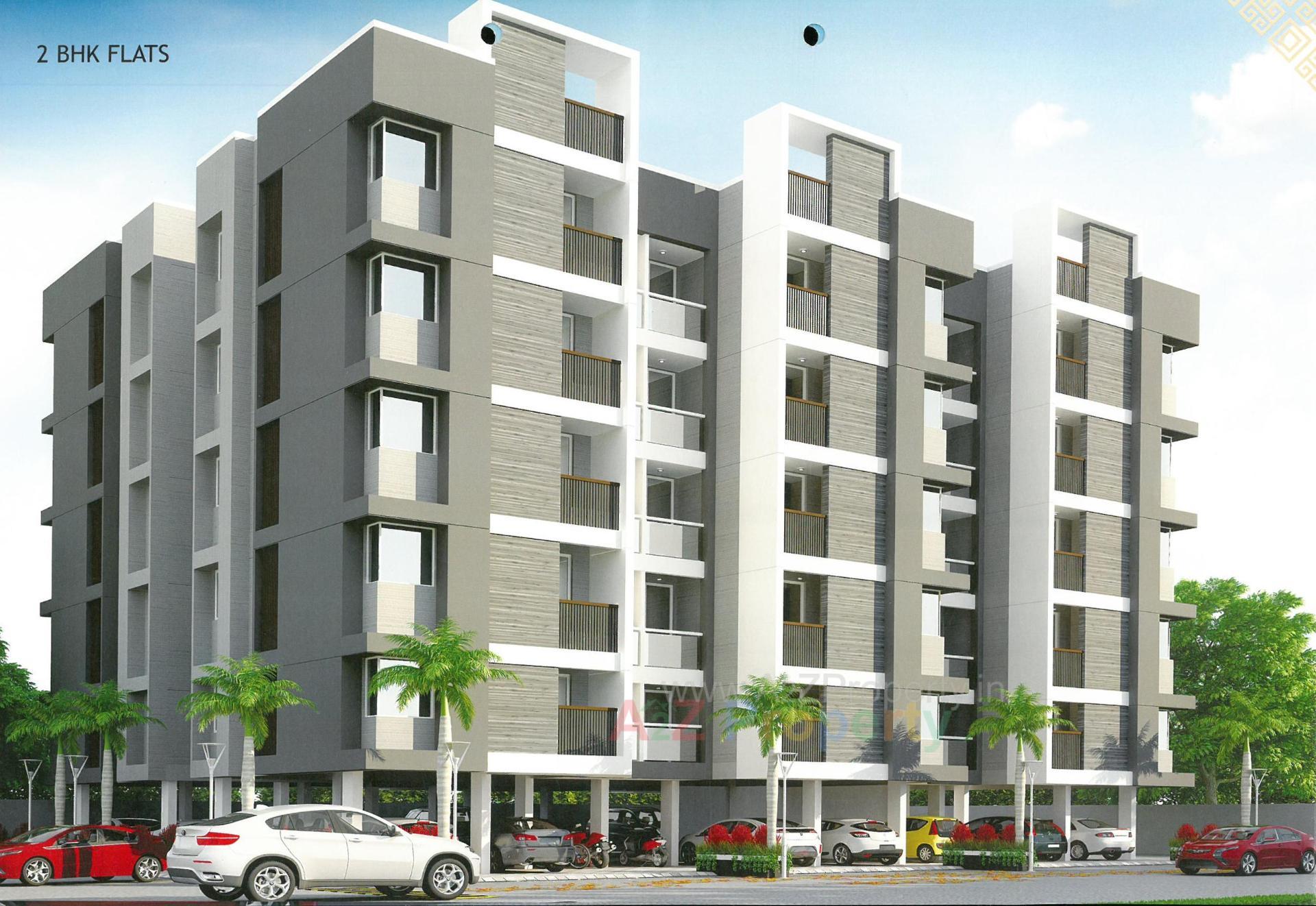 3D Elevation of real estate project Miran Residency located at Tandalaja, Vadodara, Gujarat