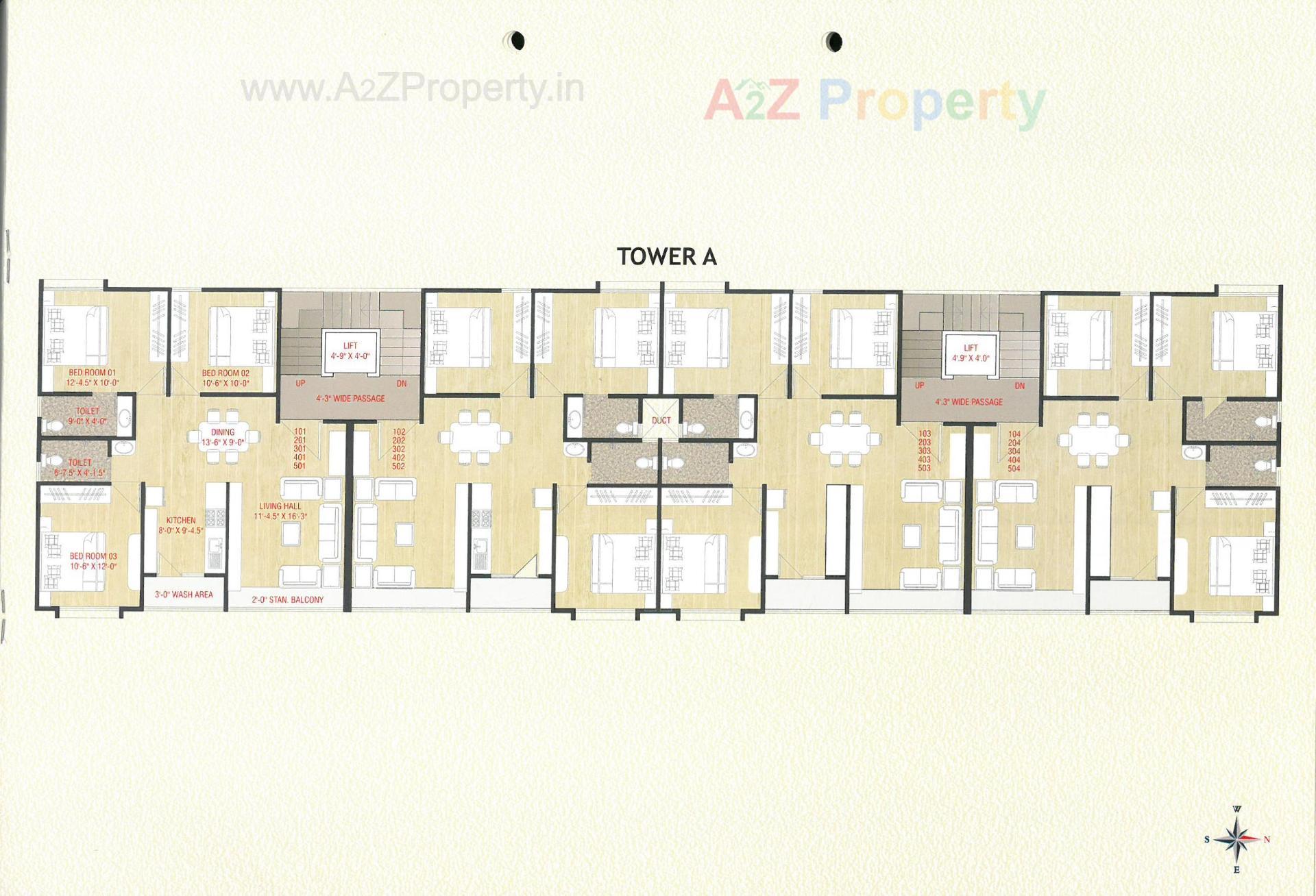 Layout of real estate project Miran Residency located at Tandalaja, Vadodara, Gujarat