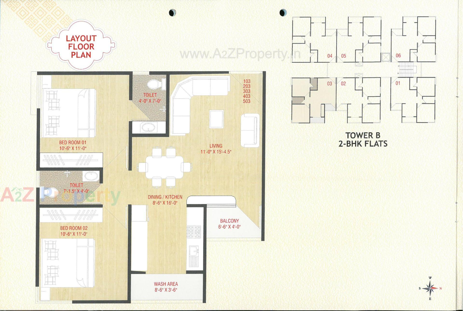 Layout of real estate project Miran Residency located at Tandalaja, Vadodara, Gujarat