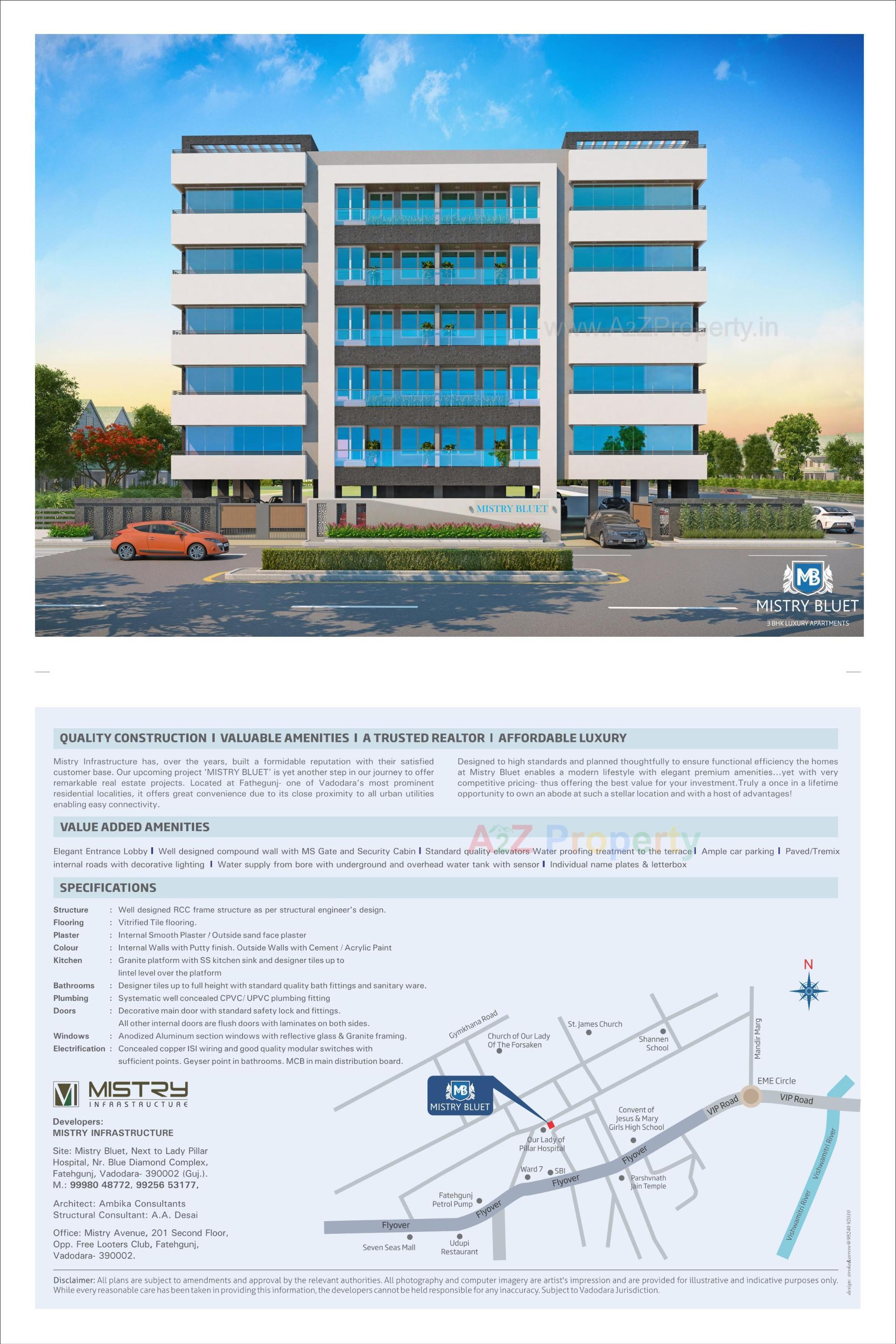  of real estate project Mistry Bluet located at Fatehgunj, Vadodara, Gujarat