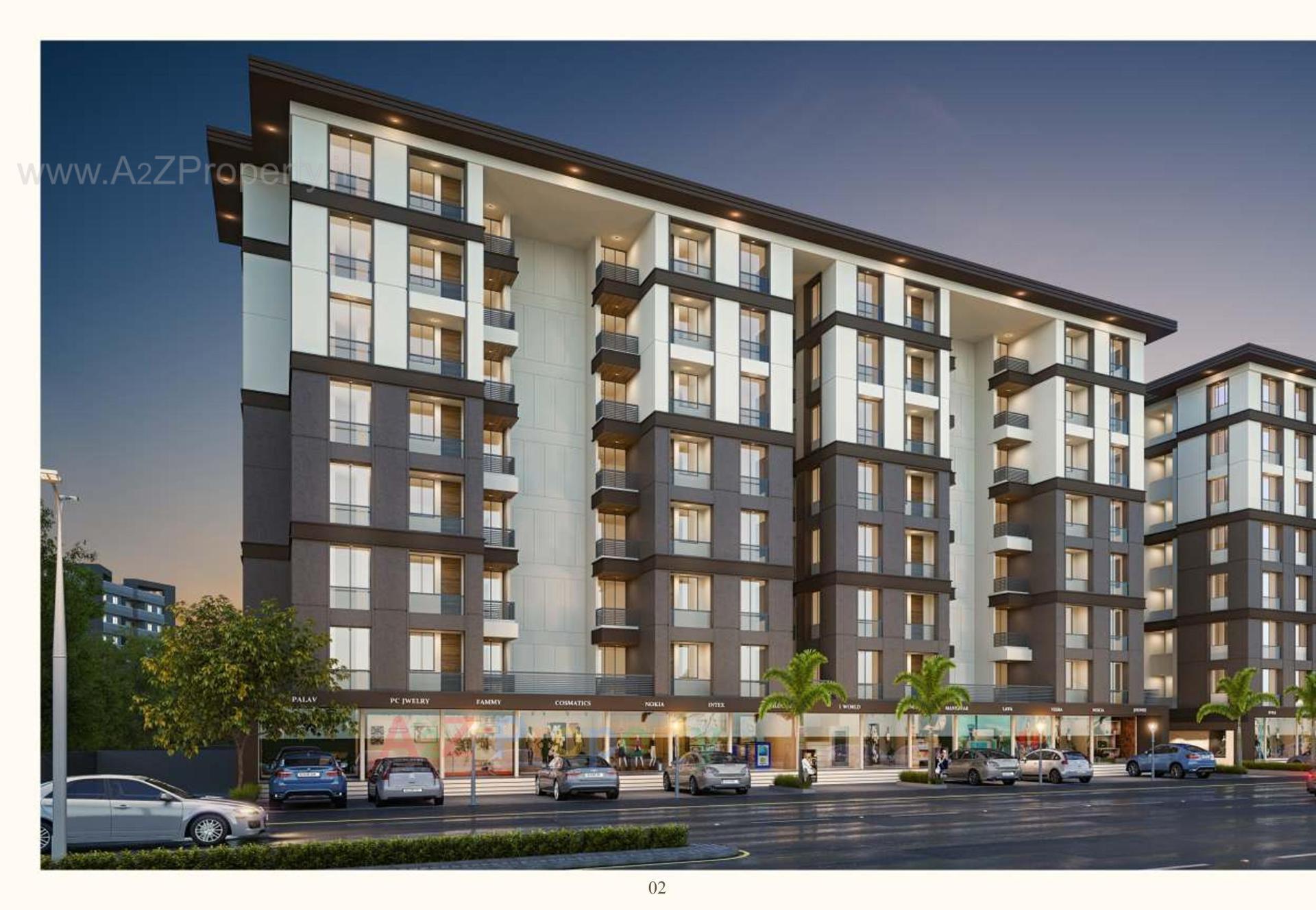 3D Elevation of real estate project Mudibhavan Residency located at Bapod, Vadodara, Gujarat