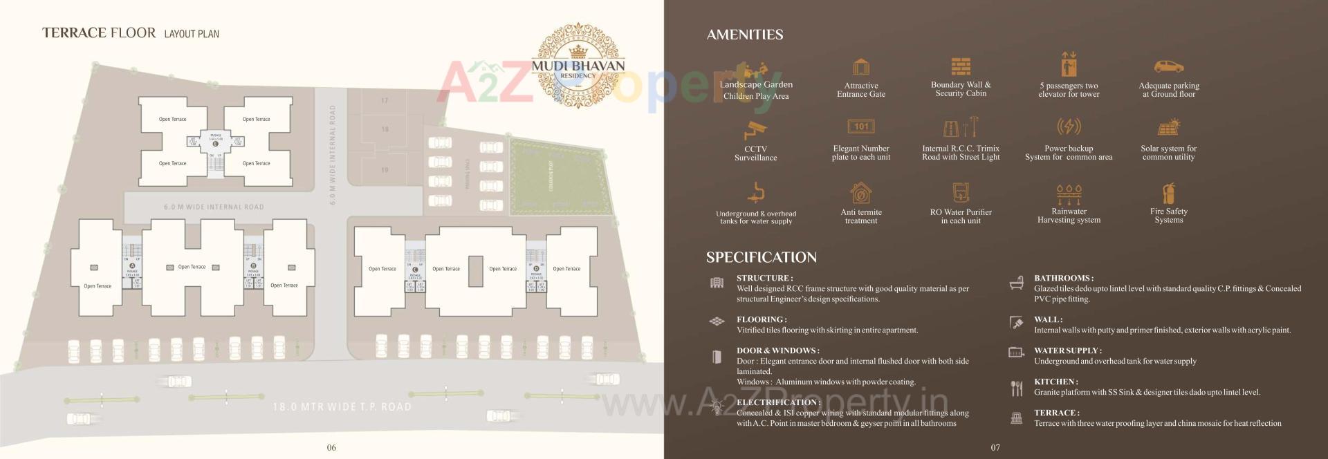 Layout of real estate project Mudibhavan Residency located at Bapod, Vadodara, Gujarat