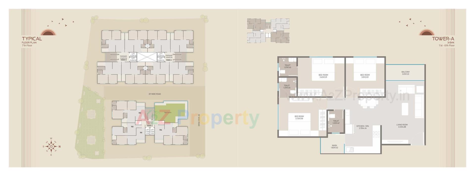 Layout of real estate project Mudra Elegance located at Atladara, Vadodara, Gujarat