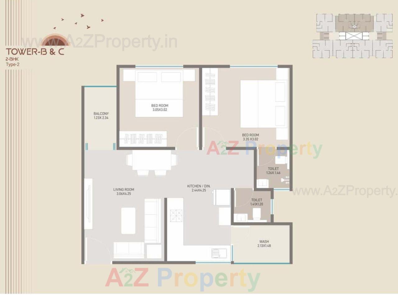 Layout of real estate project Mudra Elegance located at Atladara, Vadodara, Gujarat