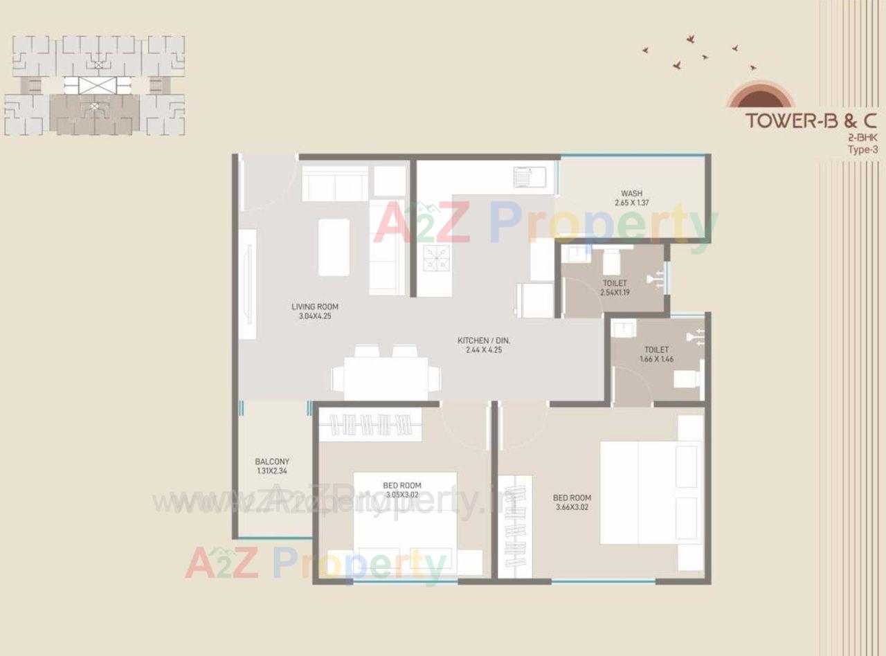 Layout of real estate project Mudra Elegance located at Atladara, Vadodara, Gujarat