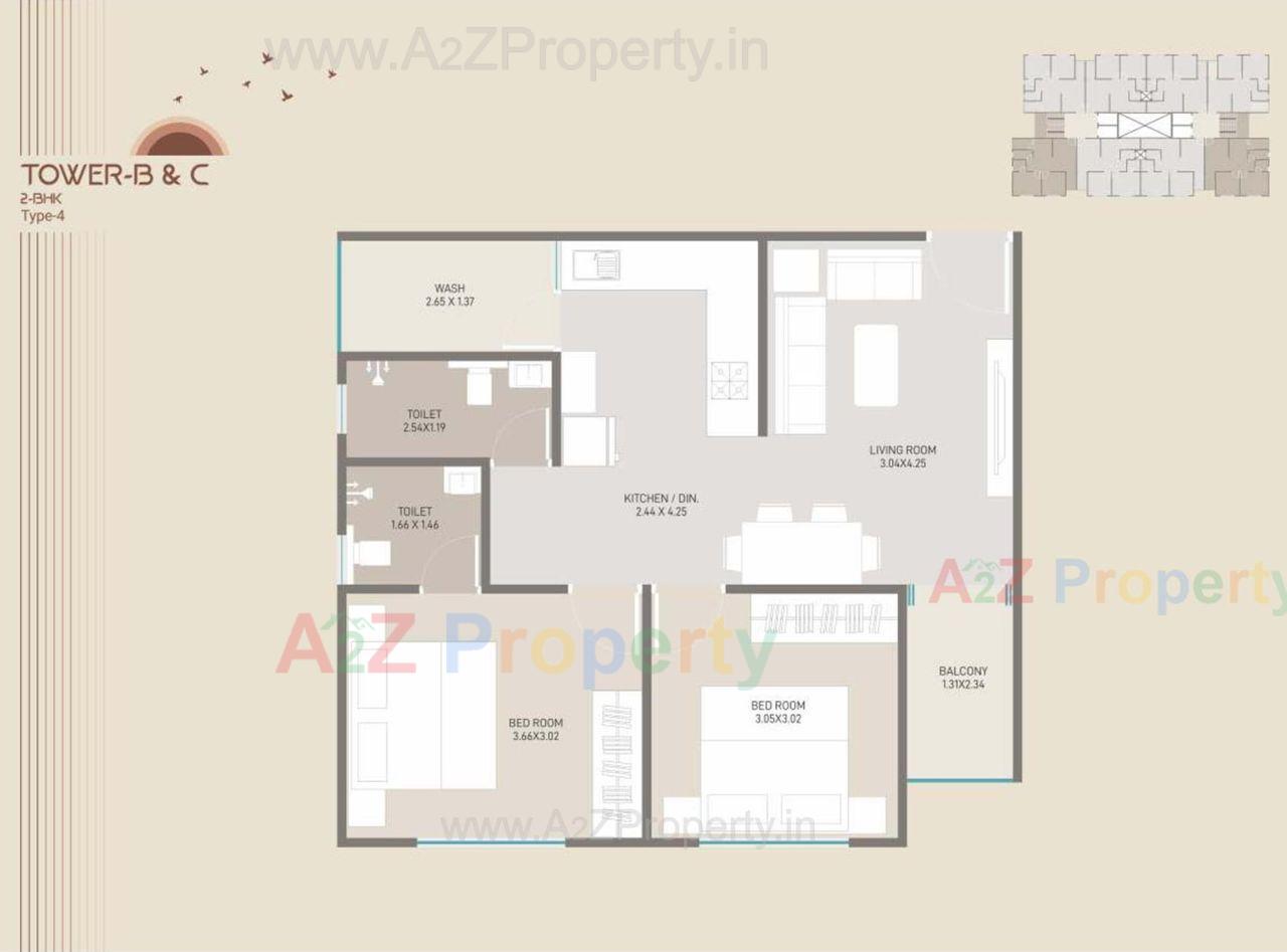 Layout of real estate project Mudra Elegance located at Atladara, Vadodara, Gujarat