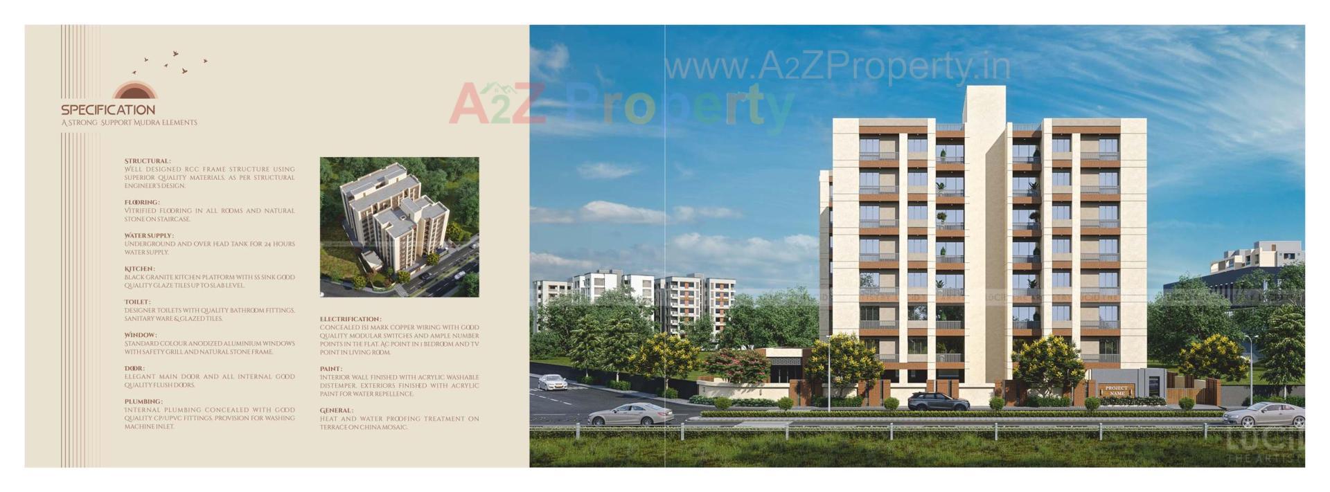 3D Elevation of real estate project Mudra Elegance located at Atladara, Vadodara, Gujarat