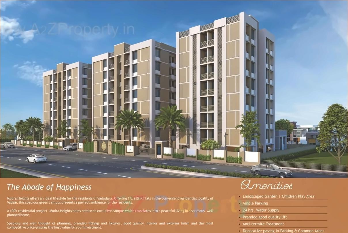 3D Elevation of real estate project Mudra Heights located at Vadsar, Vadodara, Gujarat