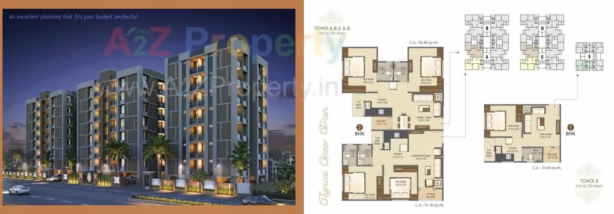 Layout of real estate project Mudra Heights located at Vadsar, Vadodara, Gujarat