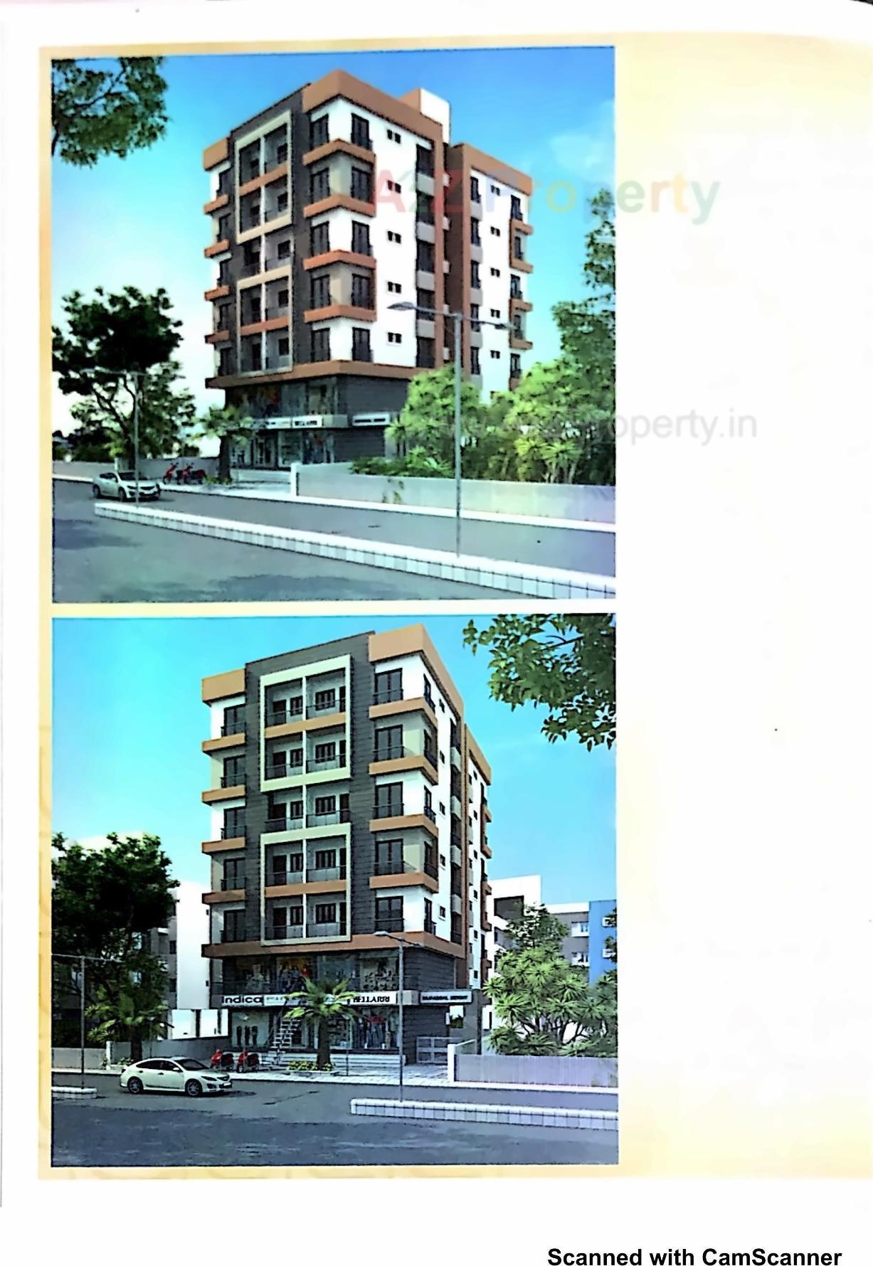 3D Elevation of real estate project Mufaddal Heights located at Bapod, Vadodara, Gujarat