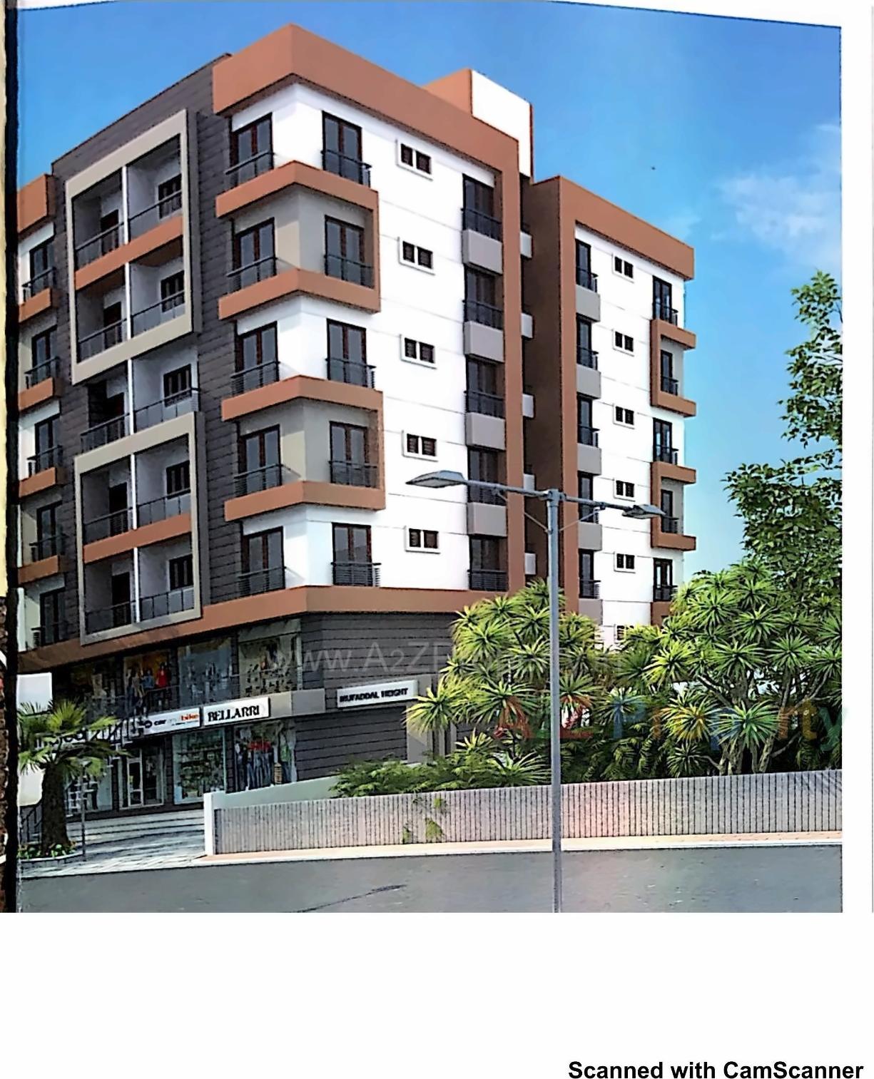 3D Elevation of real estate project Mufaddal Heights located at Bapod, Vadodara, Gujarat